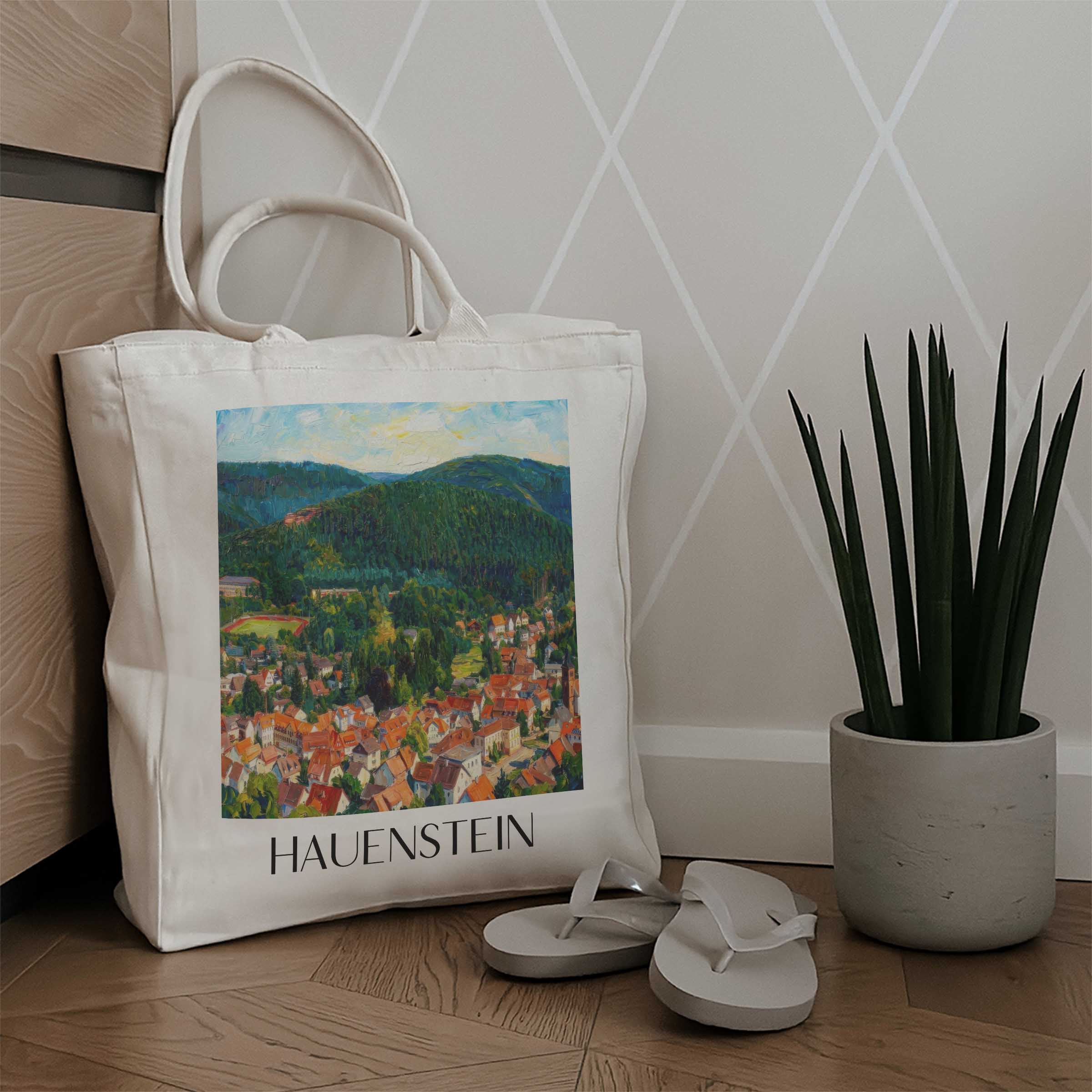 hauenstein-pfälzerwald-deutschland-einkaufstasche-oil-painting-oelgemaelde