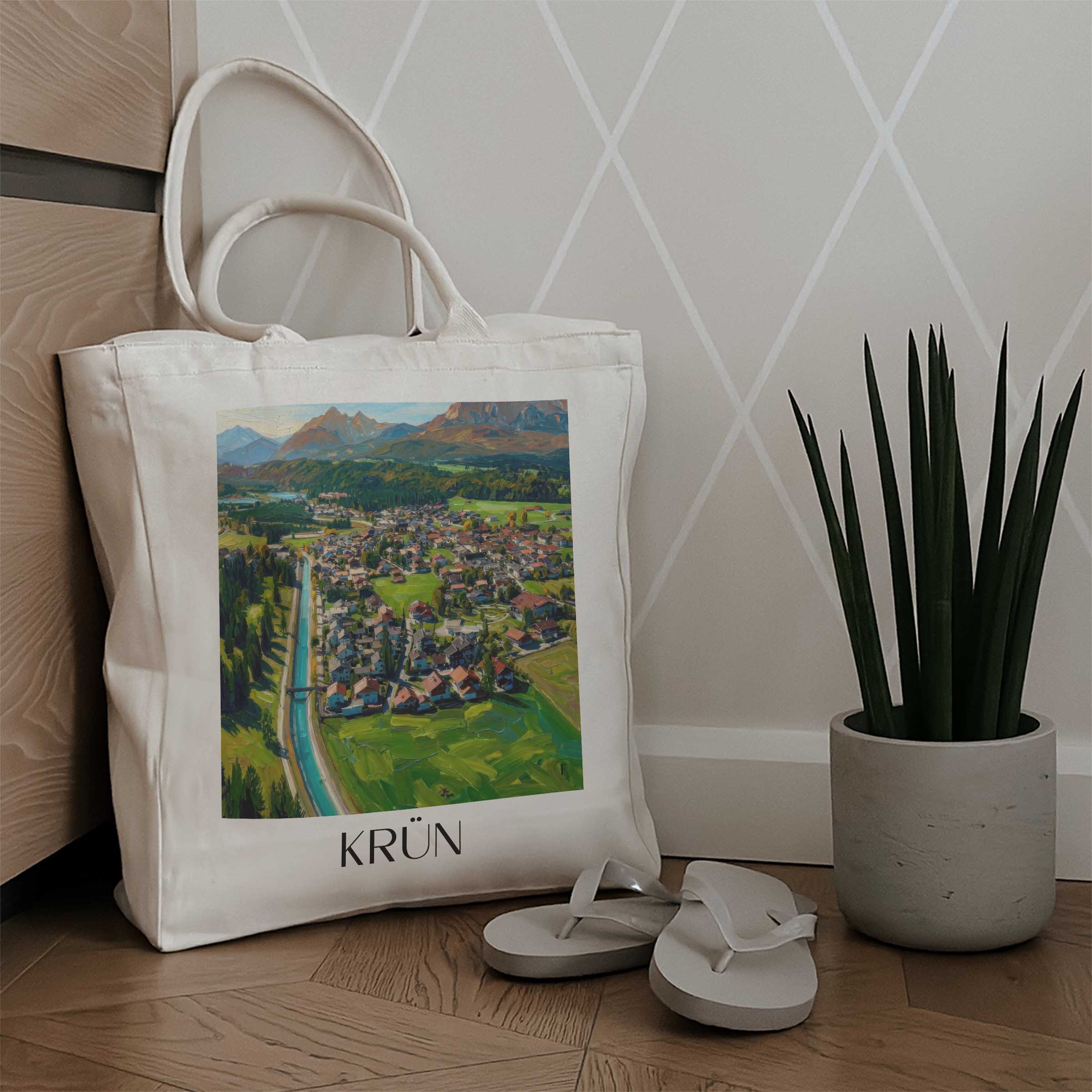krün-werdenfelser-land-deutschland-einkaufstasche-oil-painting-oelgemaelde
