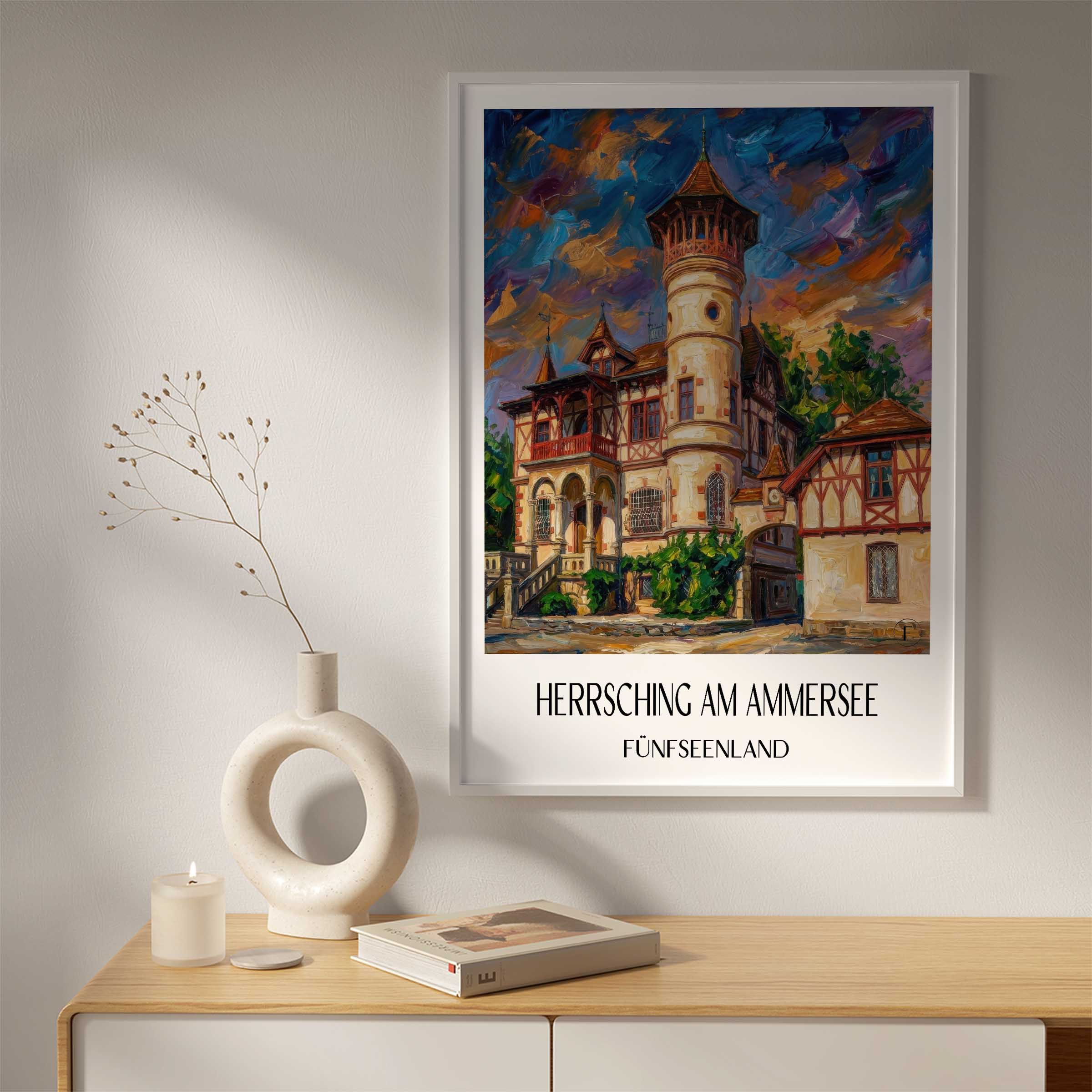 herrsching-am-ammersee-fünfseenland-deutschland-poster-oil-painting-oelgemaelde