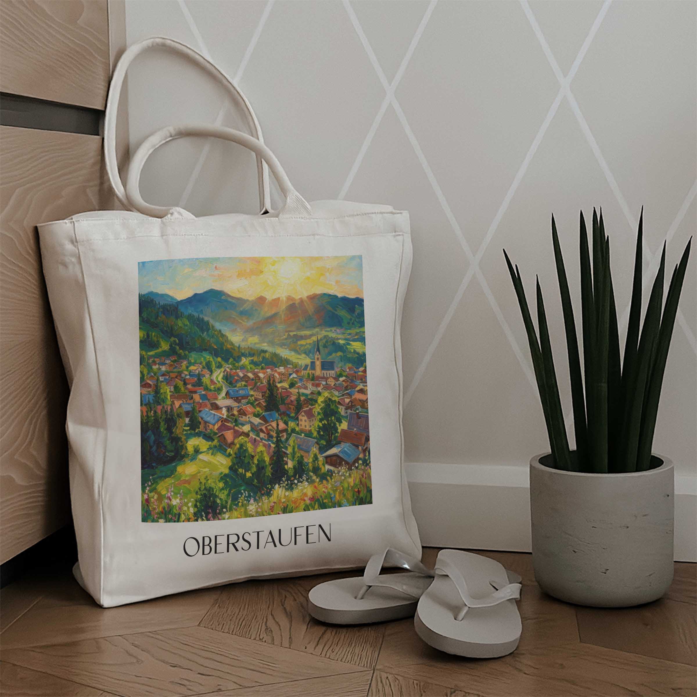 oberstaufen-oberallgäu-deutschland-einkaufstasche-oil-painting-oelgemaelde