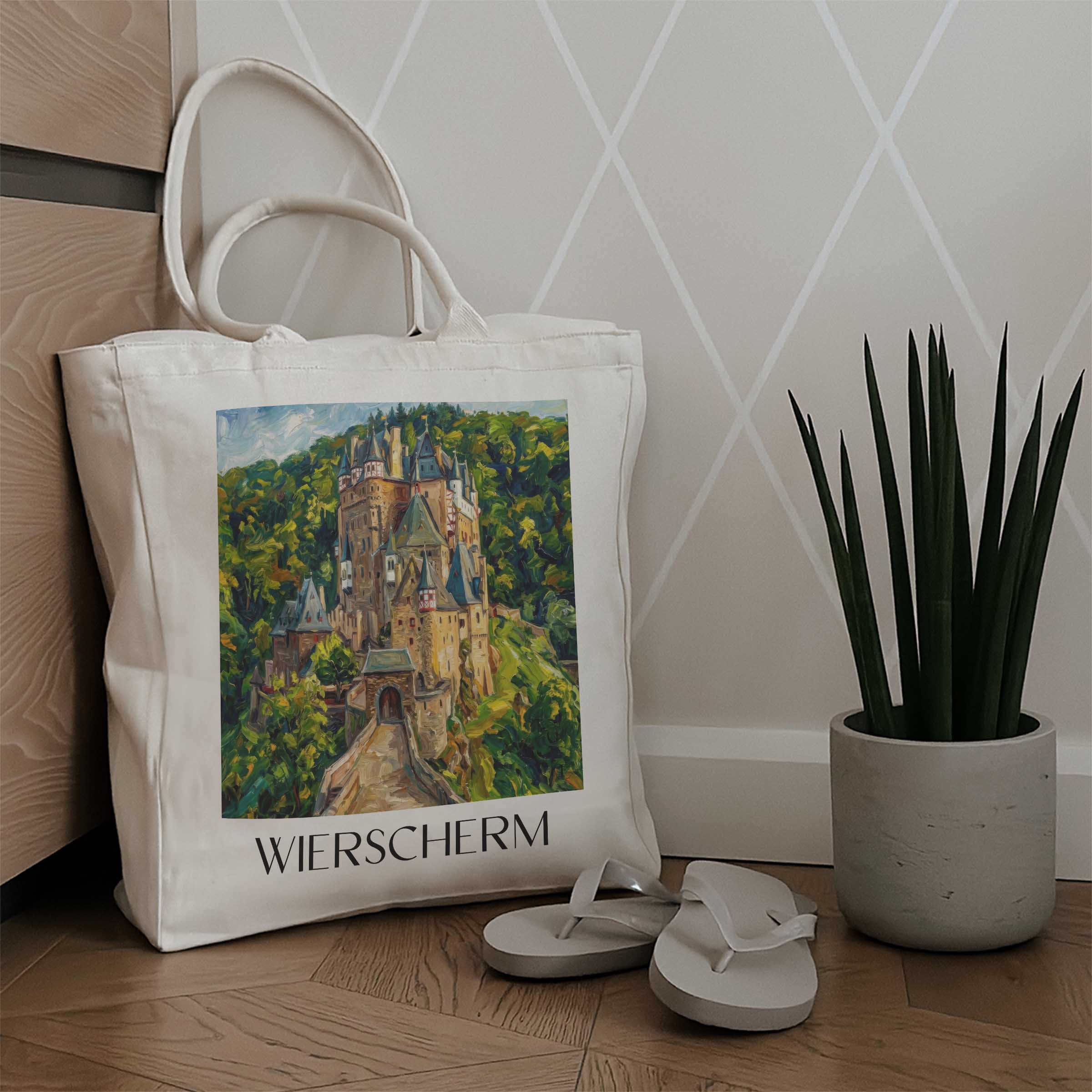 wierscherm-mosel-deutschland-einkaufstasche-oil-painting-oelgemaelde