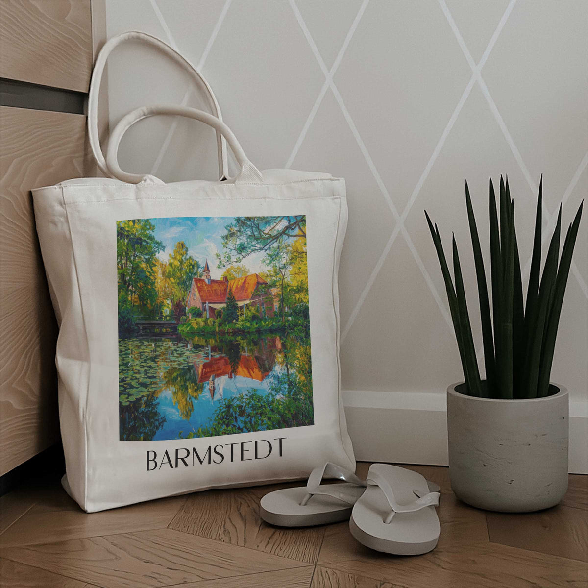 barmstedt-holstein-deutschland-einkaufstasche-oil-painting-oelgemaelde