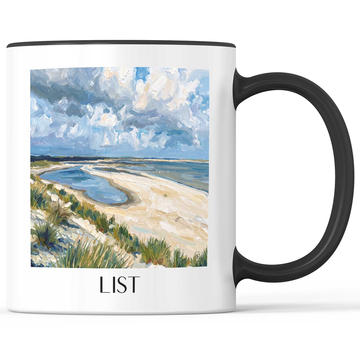 List Kaffeebecher - Sylt - Deutschland Becher - Kaffeetasse im Ölgemälde Stil