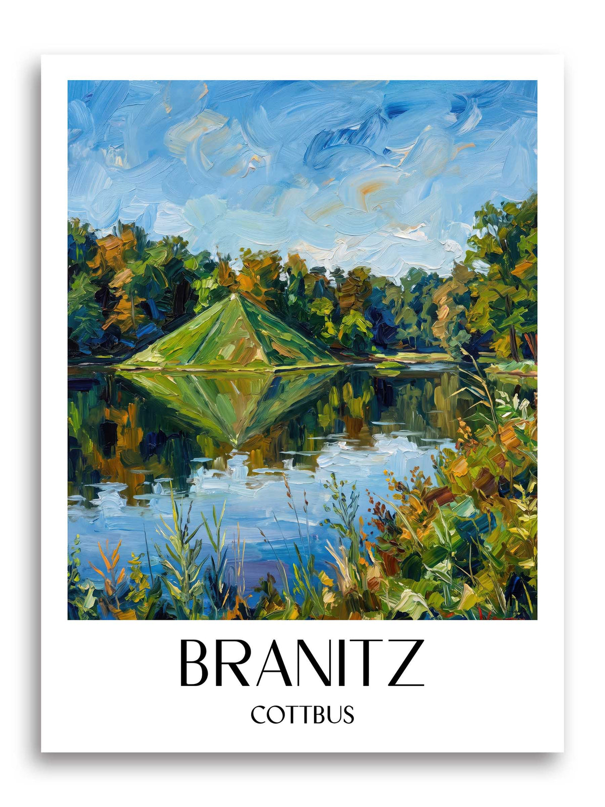 Branitz Poster - Cottbus - Deutschland Kunstdruck - Ölgemälde von A4 bis A1
