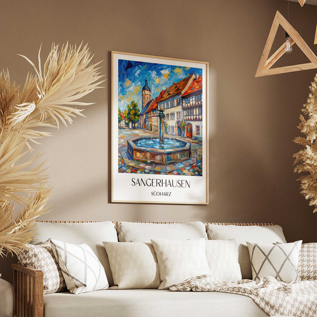 sangerhausen-südharz-deutschland-poster-oil-painting-oelgemaelde