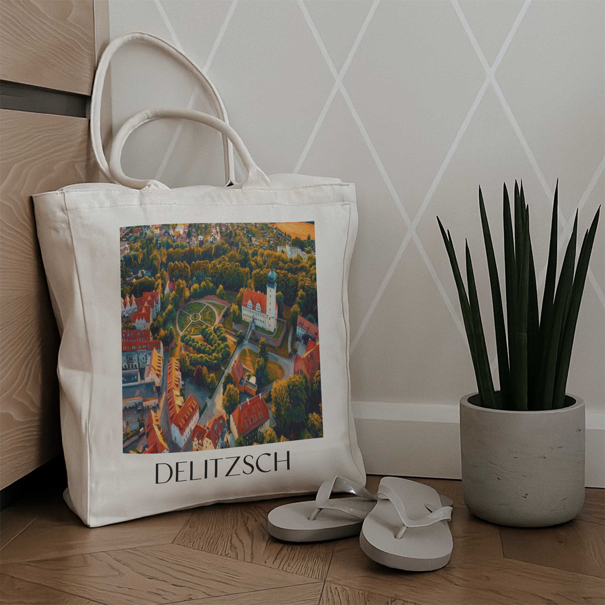 delitzsch-leipziger-tieflandsbucht-deutschland-einkaufstasche-oil-painting-oelgemaelde