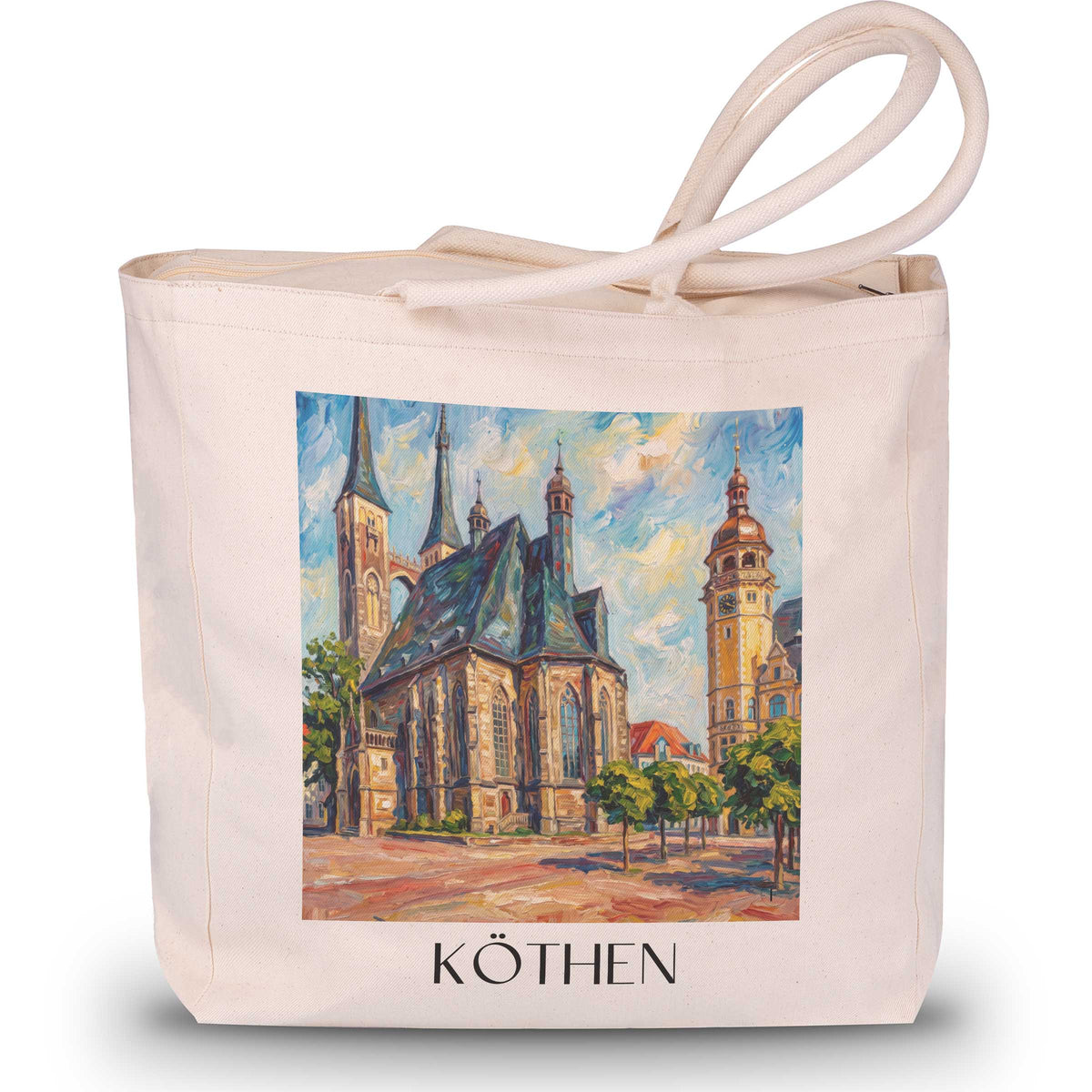 köthen--anhalt-deutschland-einkaufstasche-oil-painting-oelgemaelde
