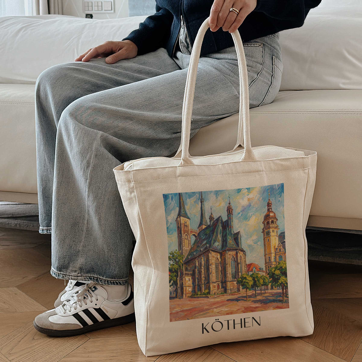 köthen--anhalt-deutschland-einkaufstasche-oil-painting-oelgemaelde