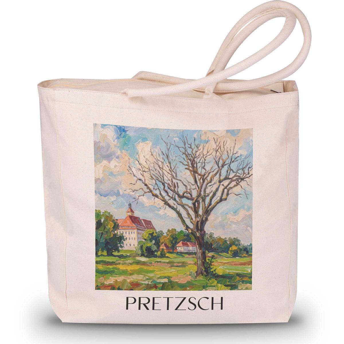 pretzsch-sachsen-anhalt-deutschland-einkaufstasche-oil-painting-oelgemaelde