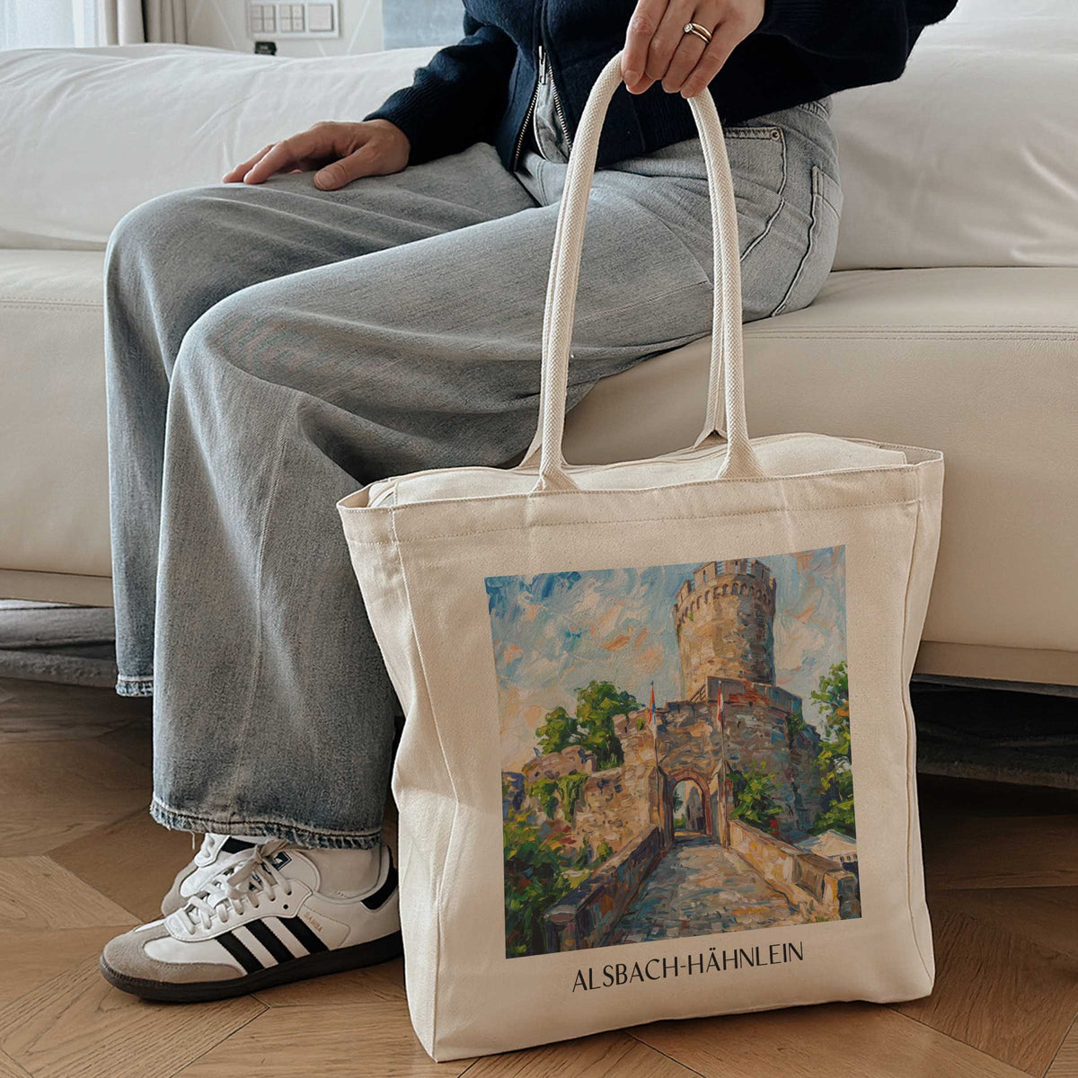 alsbach-hähnlein-bergstraße-deutschland-einkaufstasche-oil-painting-oelgemaelde