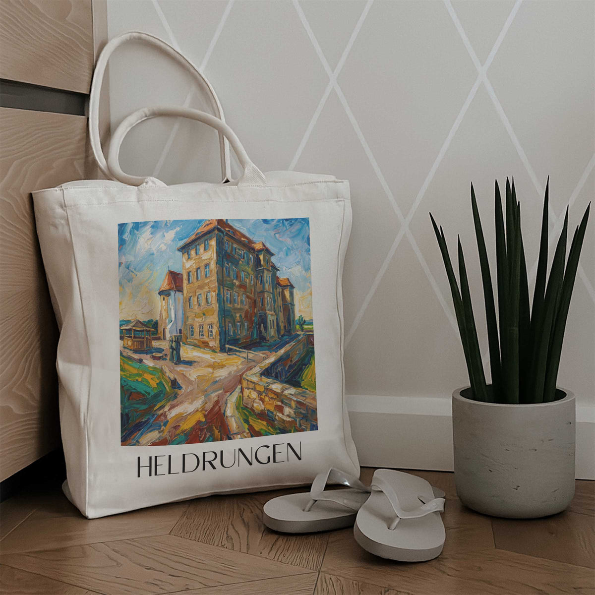 heldrungen-thüringen-deutschland-einkaufstasche-oil-painting-oelgemaelde