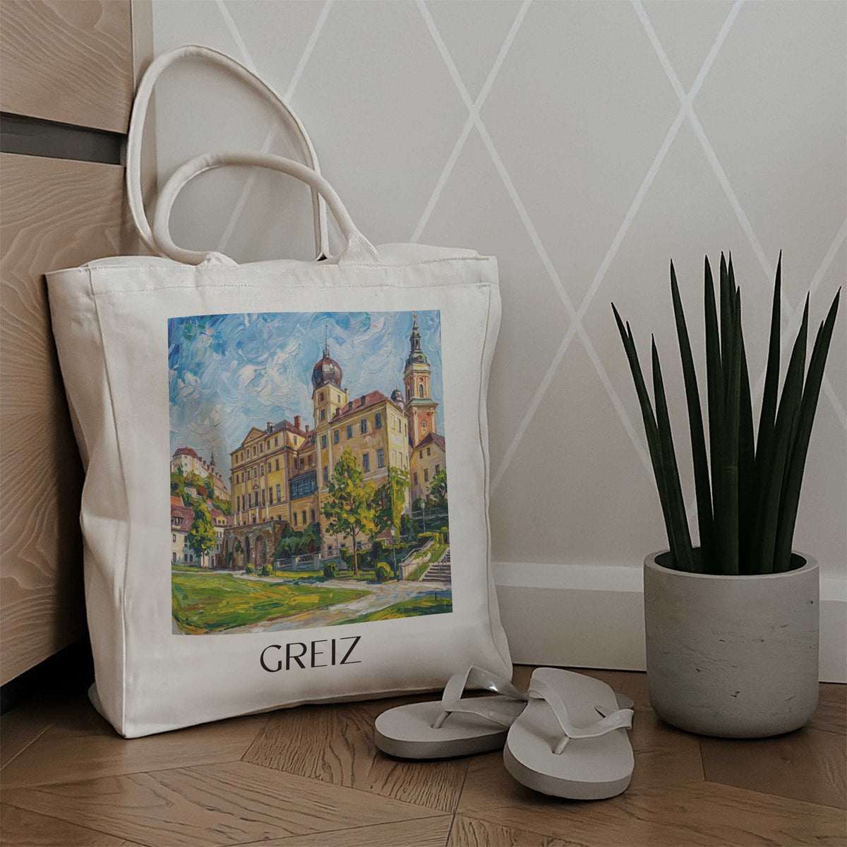 greiz-vogtland-deutschland-einkaufstasche-oil-painting-oelgemaelde