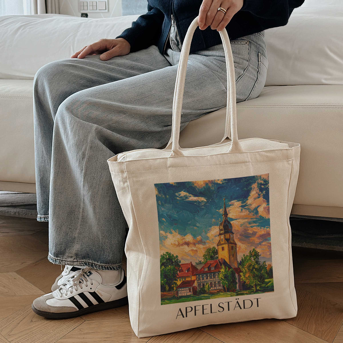 apfelstädt-thüringen-deutschland-einkaufstasche-oil-painting-oelgemaelde