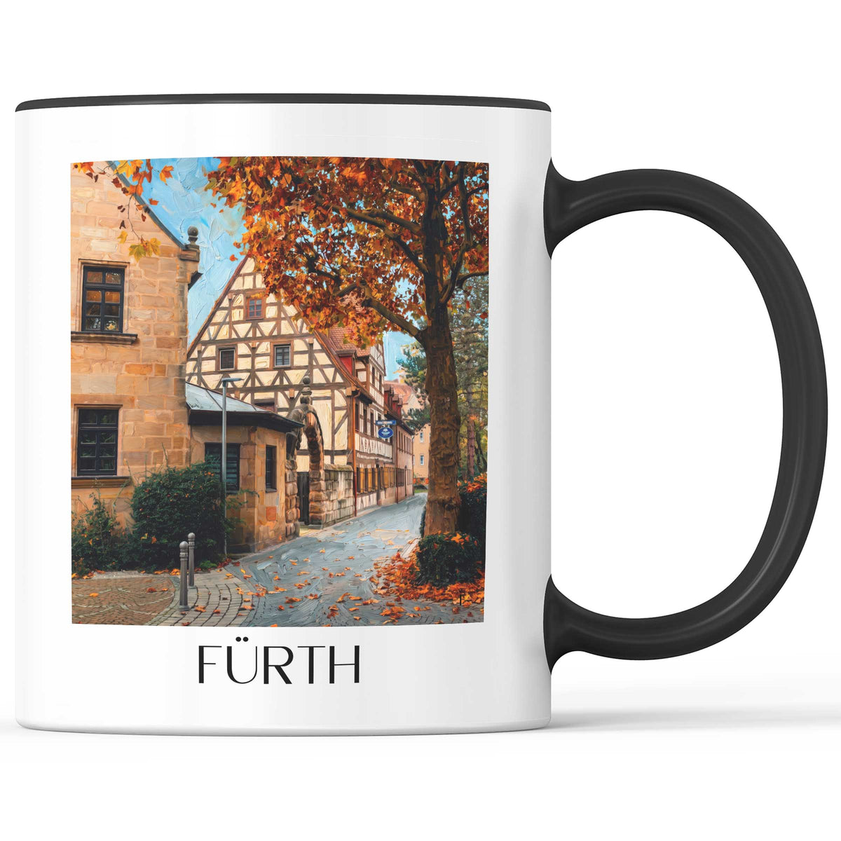 fürth-mittelfranken-deutschland-kaffeebecher-oil-painting-oelgemaelde