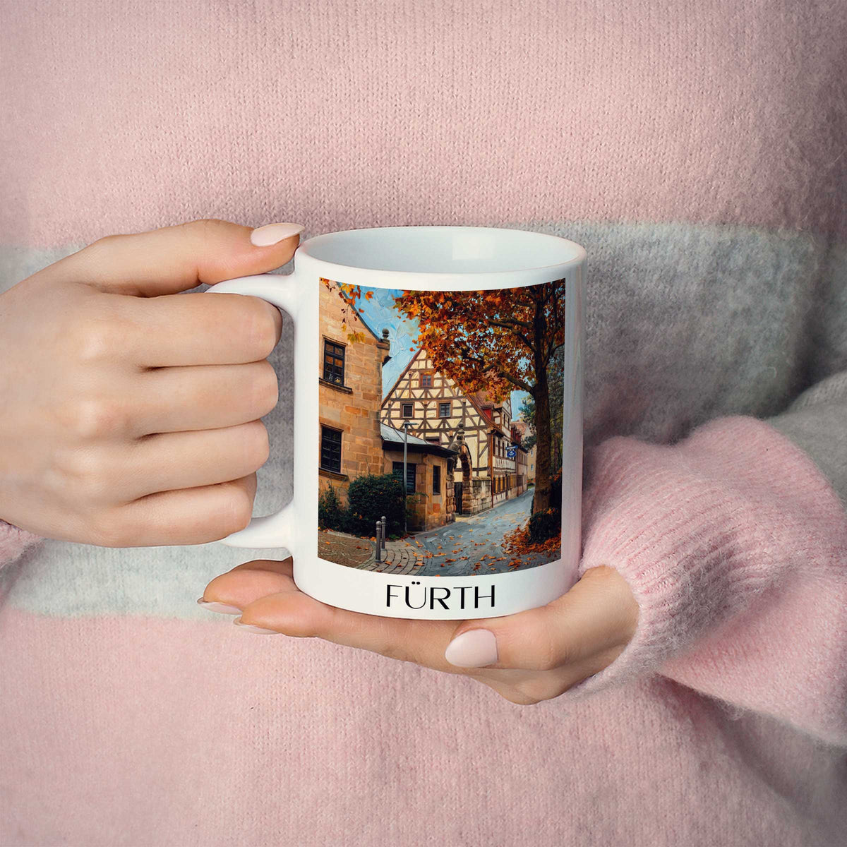 fürth-mittelfranken-deutschland-kaffeebecher-oil-painting-oelgemaelde