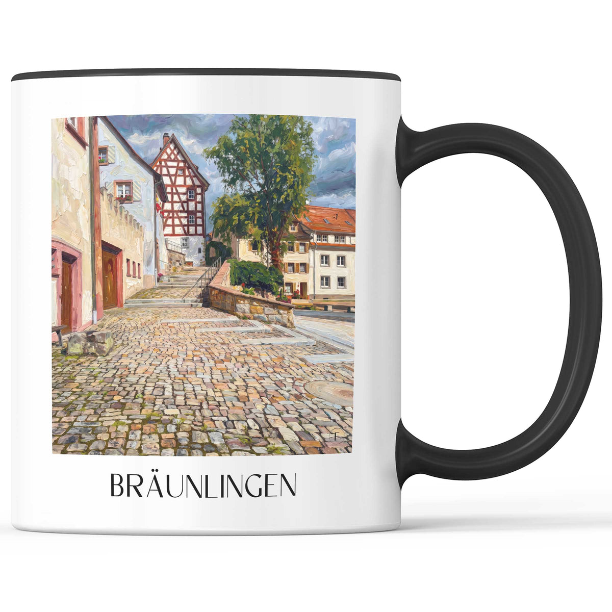 Bräunlingen Kaffeebecher - Schwarzwald - Deutschland Becher - Kaffeetasse im Ölgemälde Stil