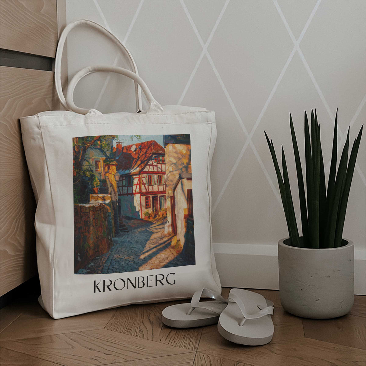 kronberg-taunus-deutschland-einkaufstasche-oil-painting-oelgemaelde
