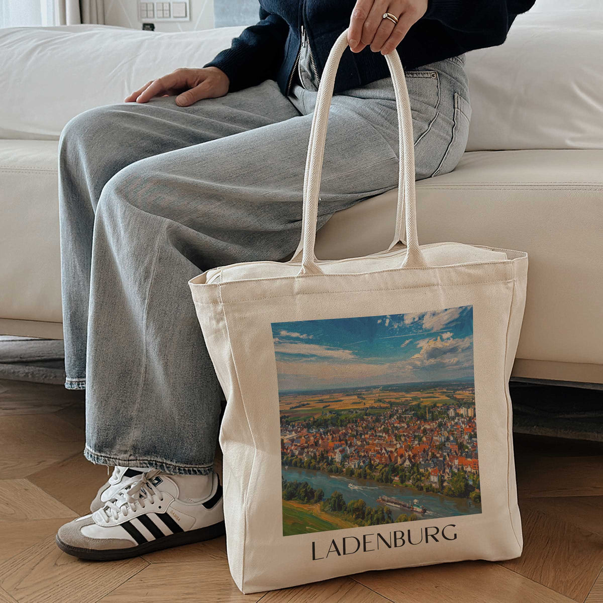 ladenburg-rhein-neckar-deutschland-einkaufstasche-oil-painting-oelgemaelde