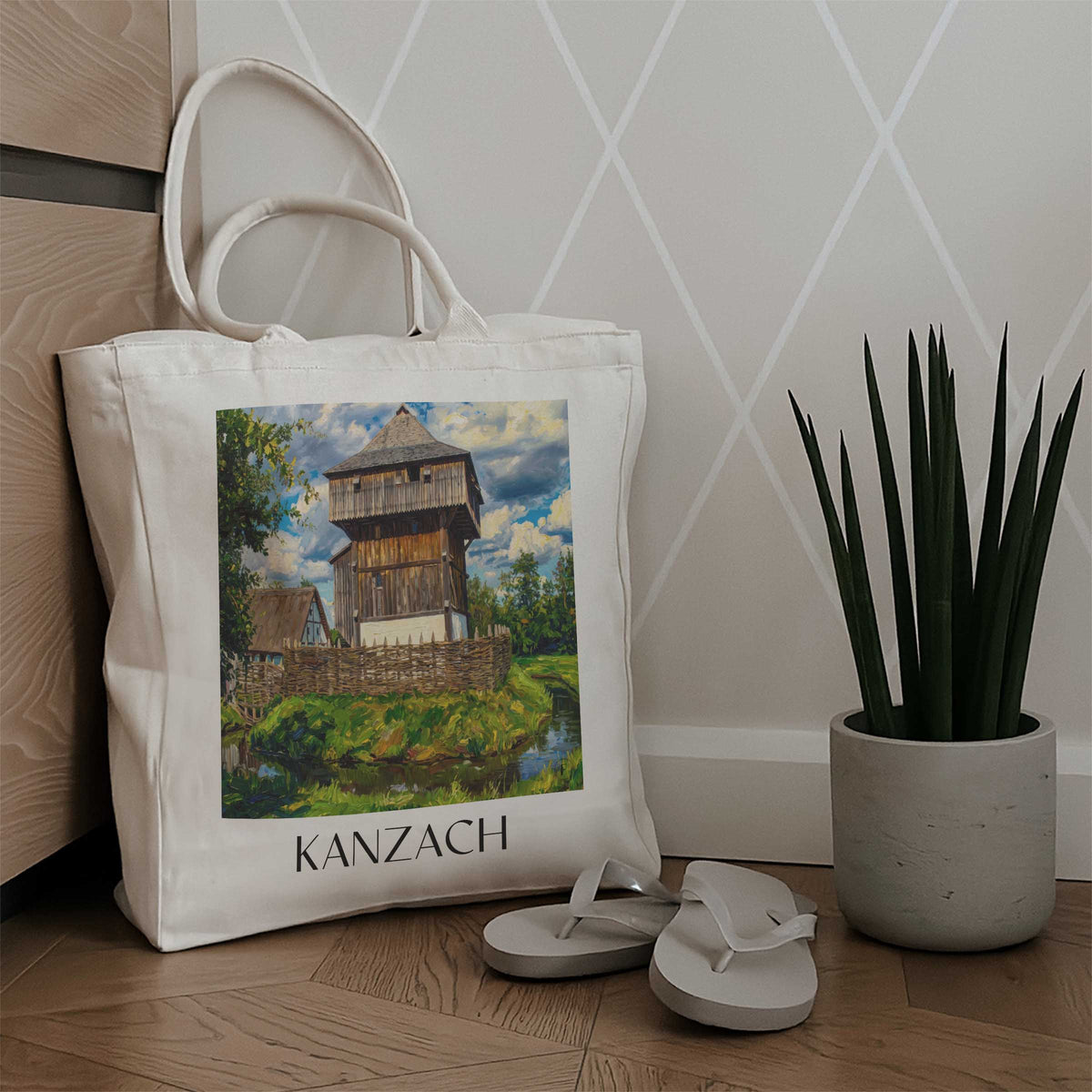 kanzach-oberschwaben-deutschland-einkaufstasche-oil-painting-oelgemaelde