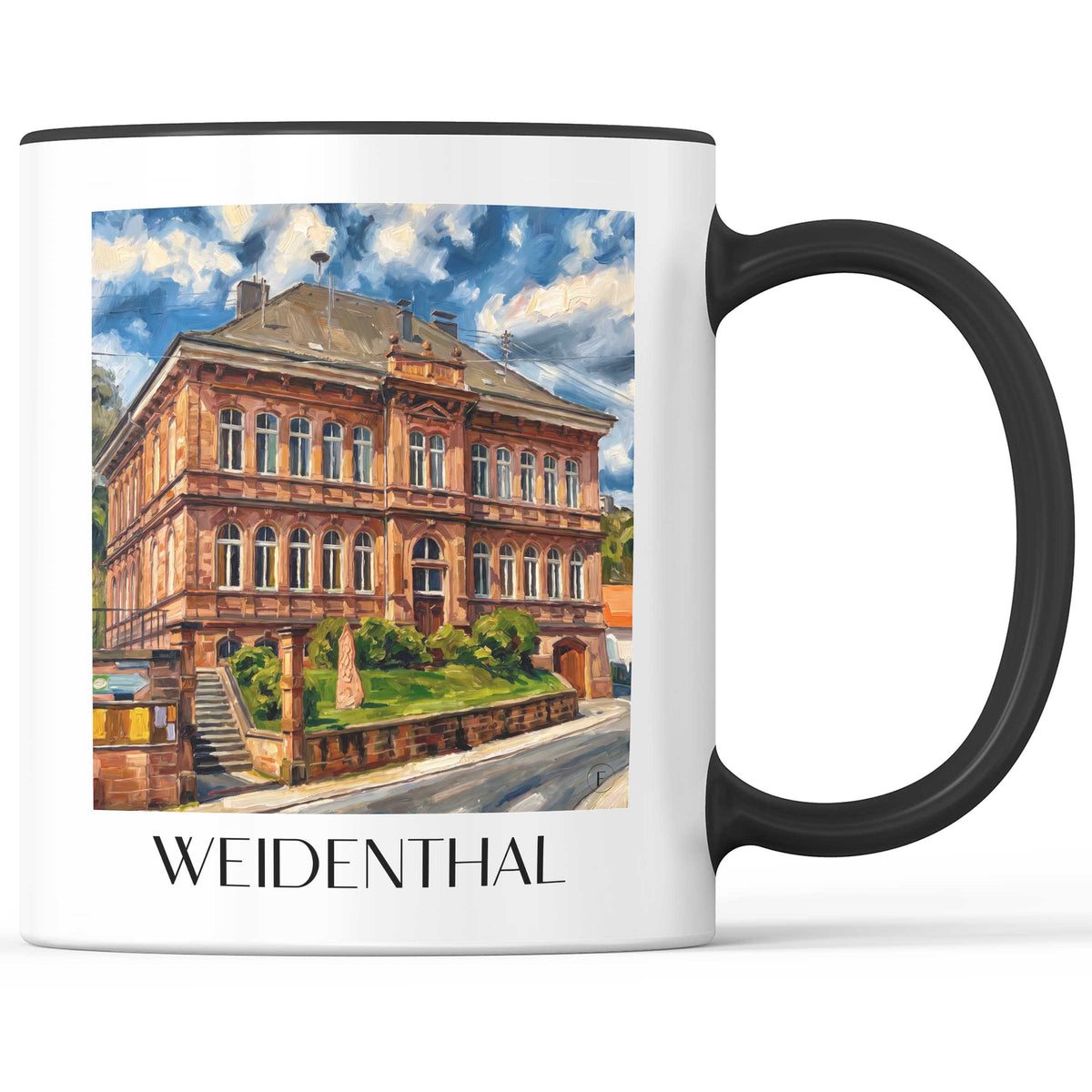 Weidenthal Kaffeebecher - Pfälzerwald - Deutschland Becher - Kaffeetasse im Ölgemälde Stil