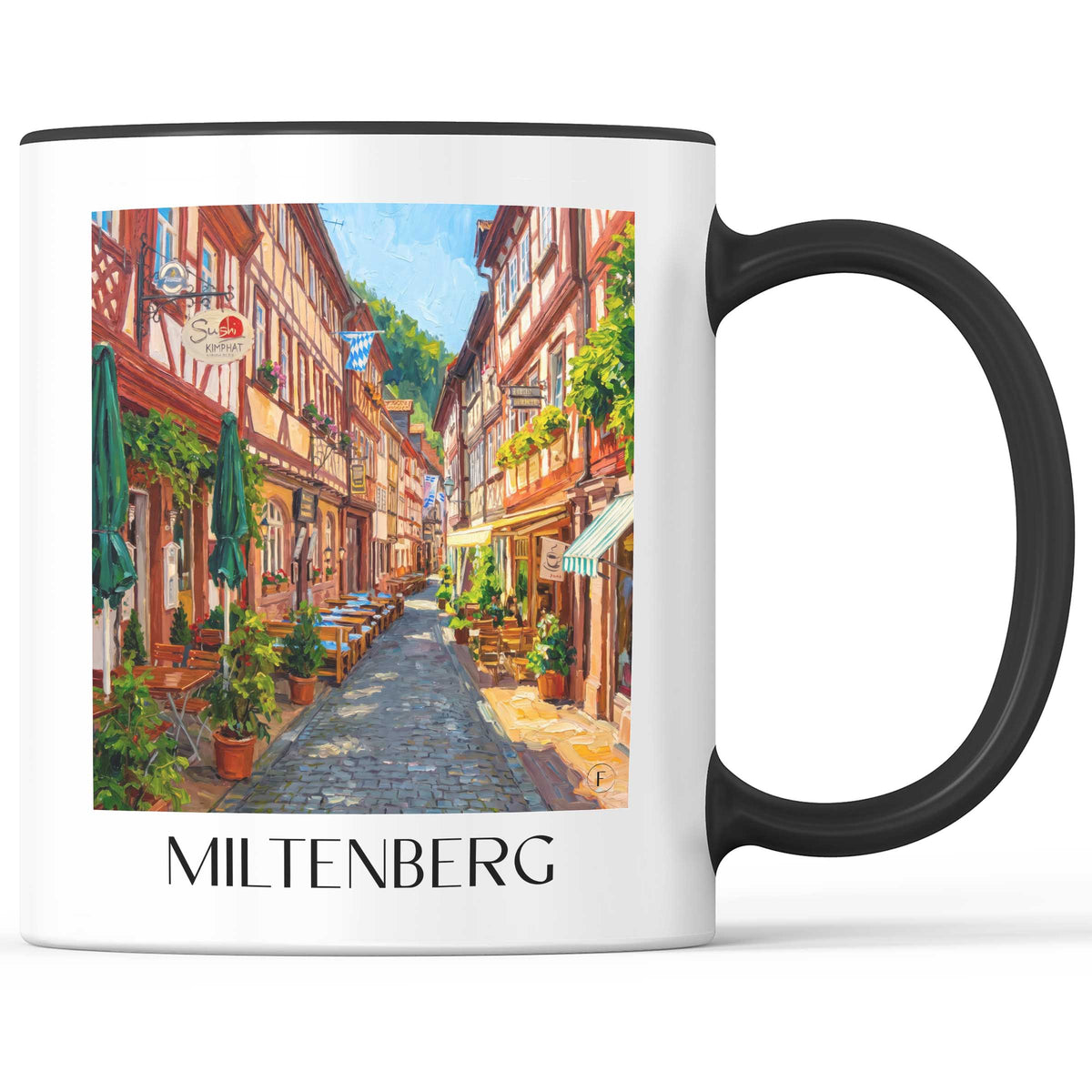 miltenberg-spessart-deutschland-kaffeebecher-oil-painting-oelgemaelde