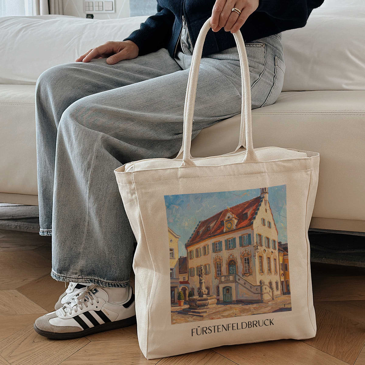 fürstenfeldbruck-bayern-deutschland-einkaufstasche-oil-painting-oelgemaelde