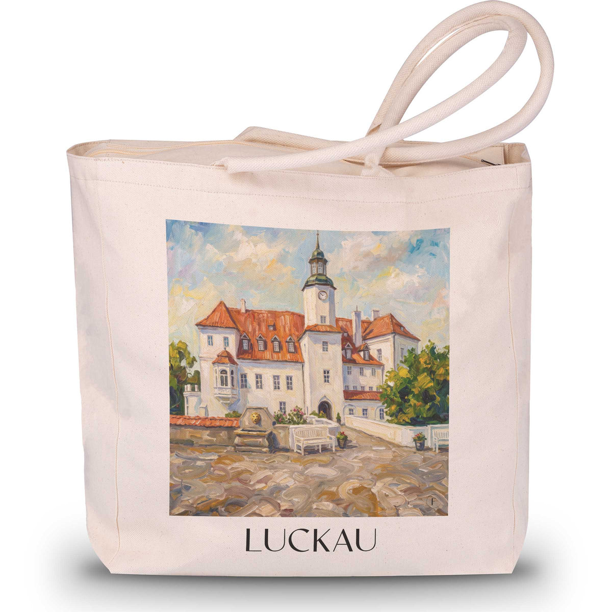 luckau-niederlausitz-deutschland-einkaufstasche-oil-painting-oelgemaelde