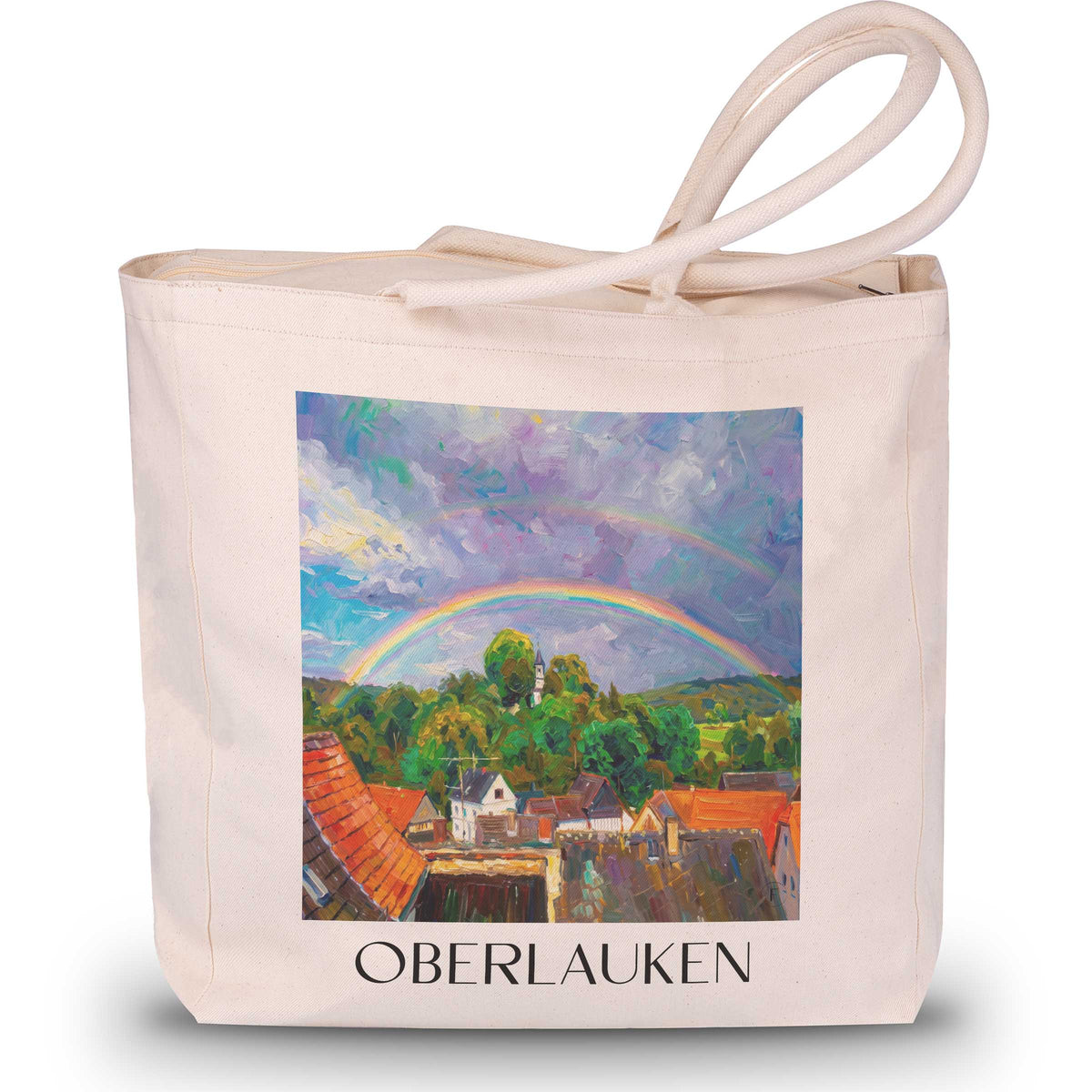 oberlauken-taunus-deutschland-einkaufstasche-oil-painting-oelgemaelde