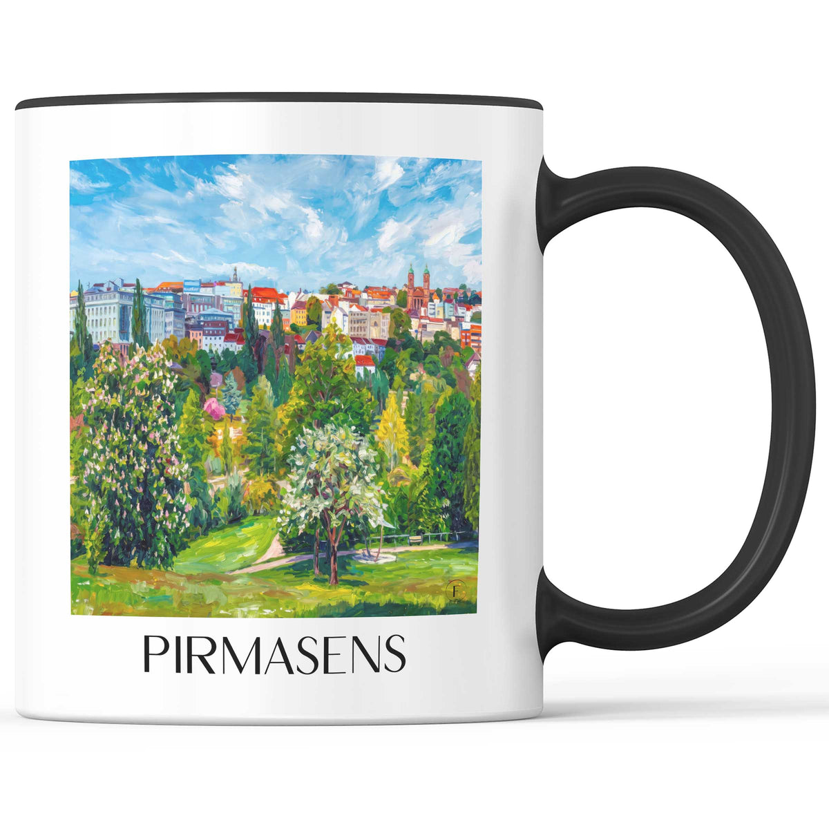 pirmasens-pfälzerwald-deutschland-kaffeebecher-oil-painting-oelgemaelde