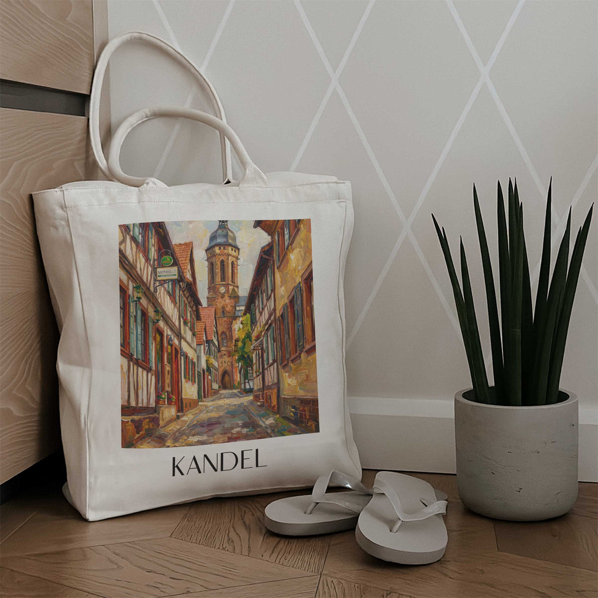 kandel-südpfalz-deutschland-einkaufstasche-oil-painting-oelgemaelde