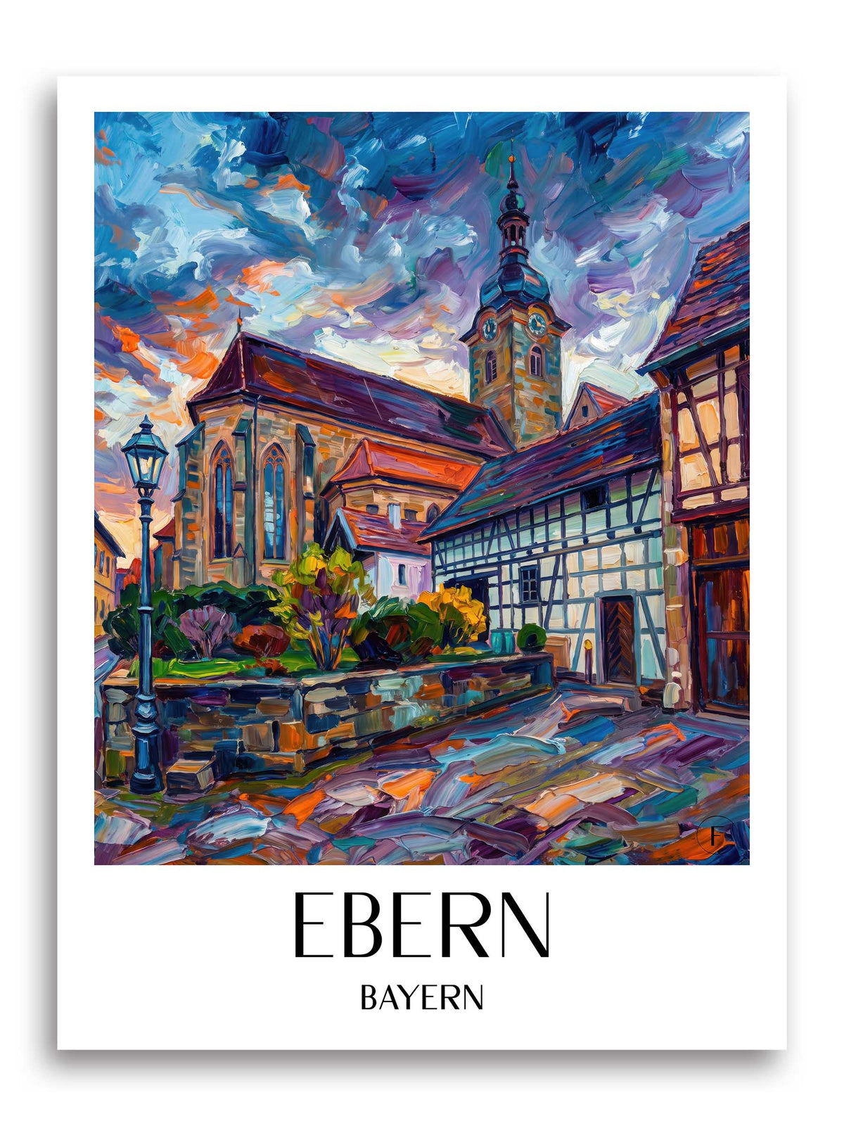 ebern-bayern-deutschland-poster-oil-painting-oelgemaelde