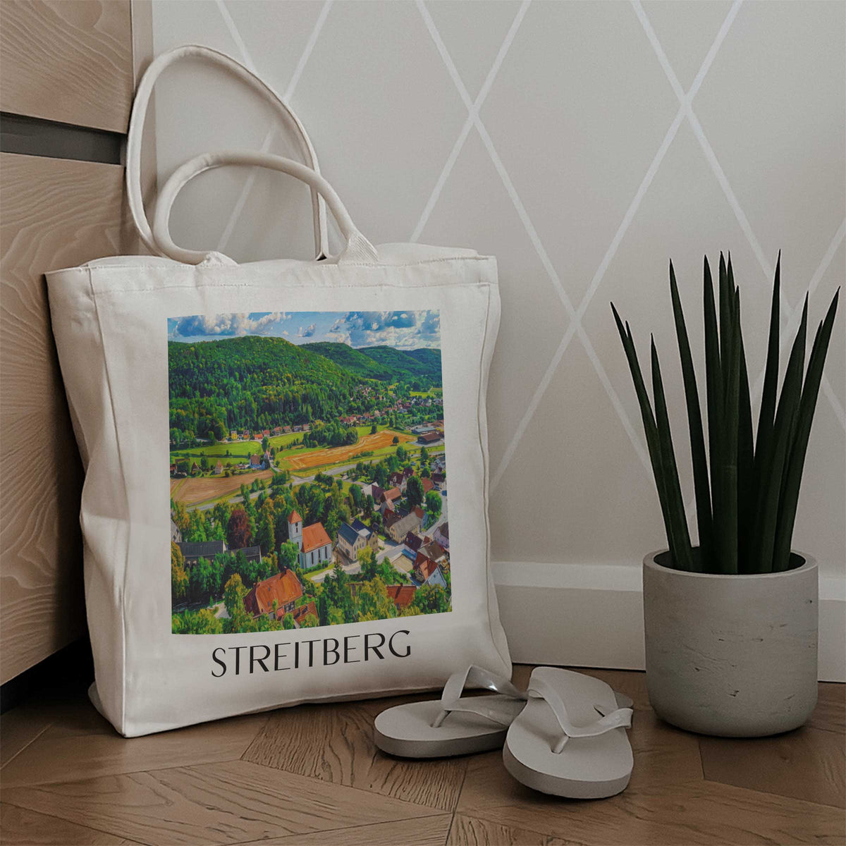 streitberg-fränkische-schweiz-deutschland-einkaufstasche-oil-painting-oelgemaelde