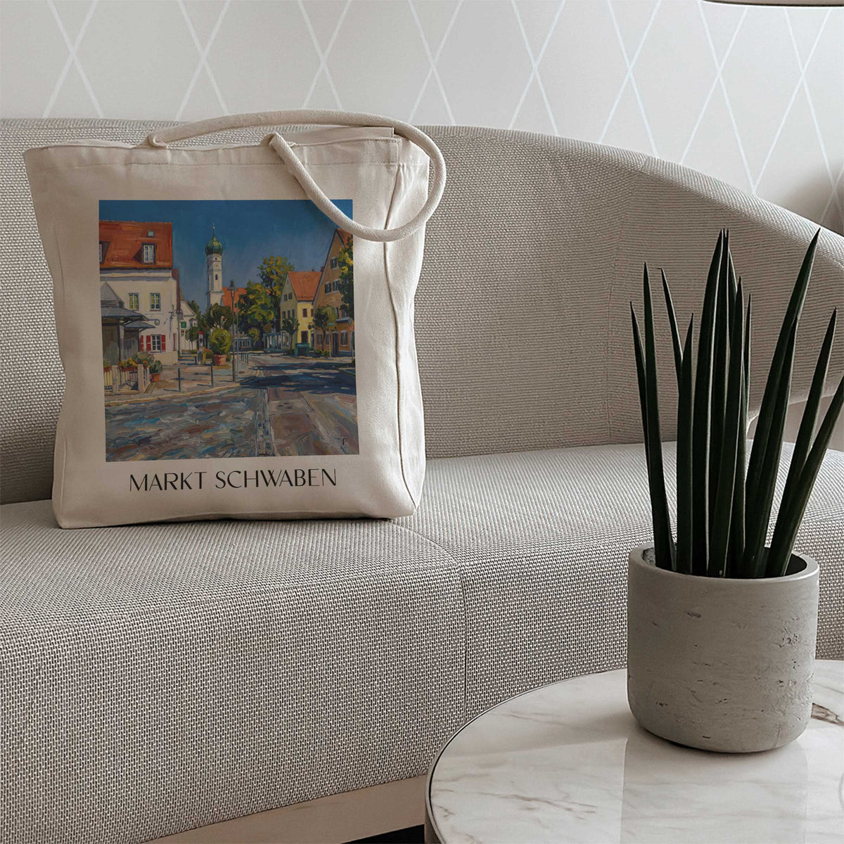 markt-schwaben-bayern-deutschland-einkaufstasche-oil-painting-oelgemaelde