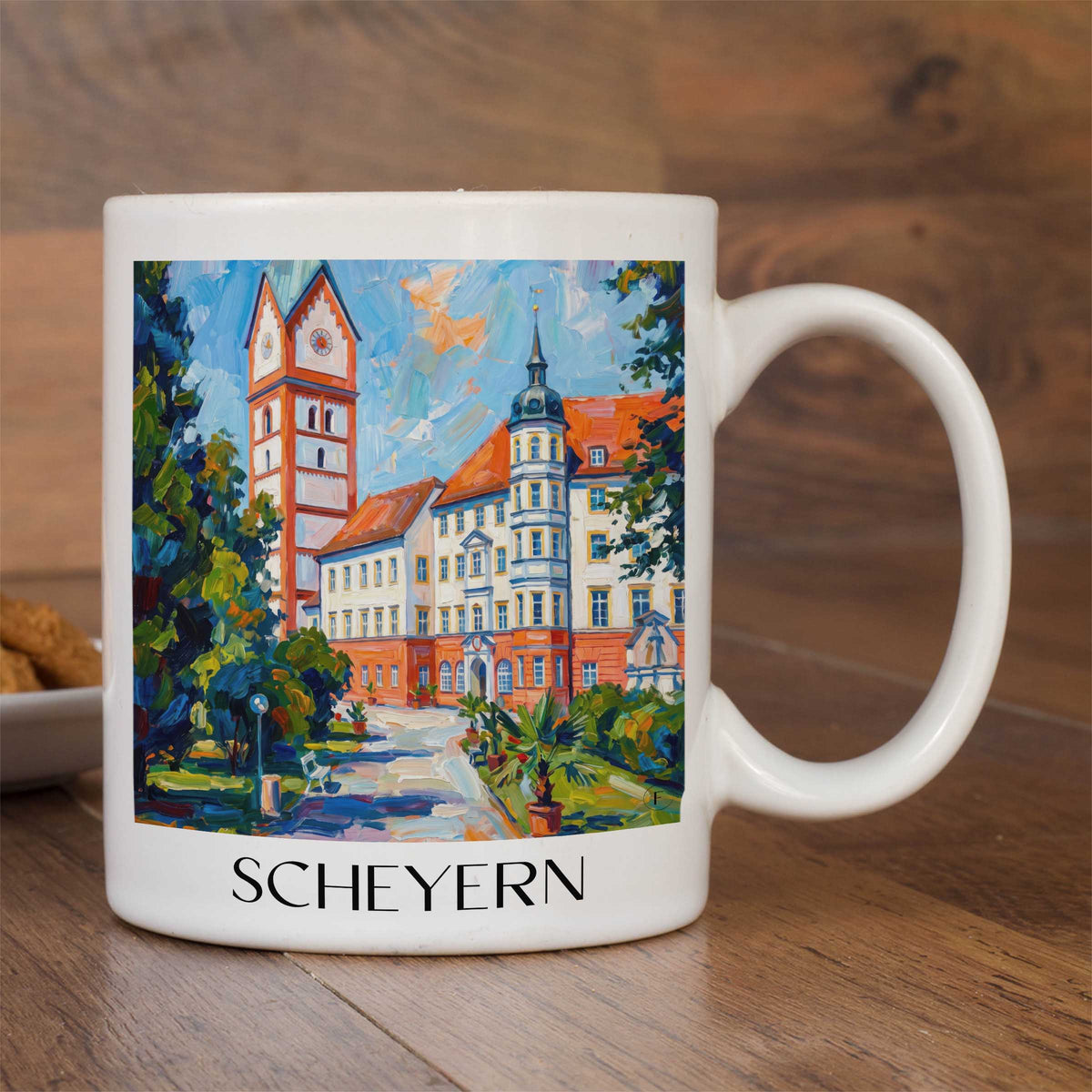 scheyern-hallertau-deutschland-kaffeebecher-oil-painting-oelgemaelde