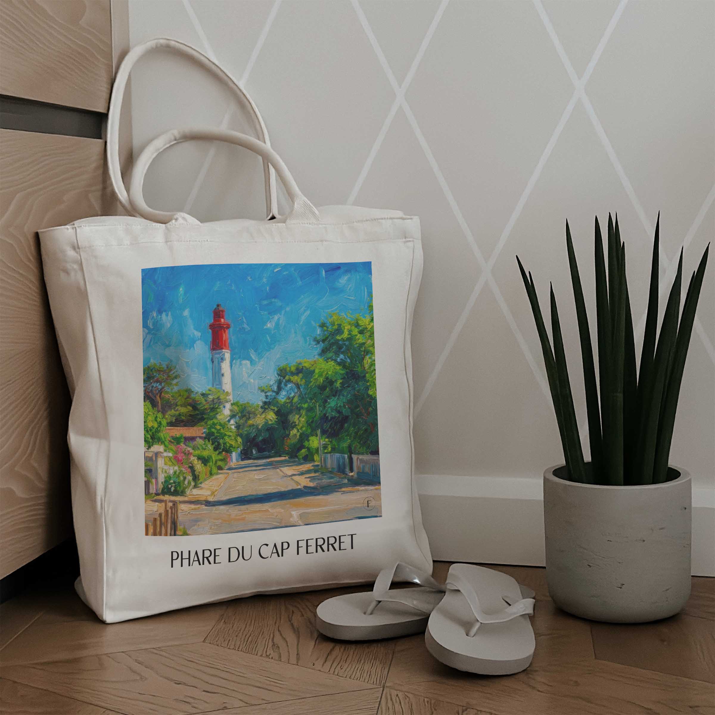 phare-du-cap-ferret-bassin-d'arcachon-frankreich-einkaufstasche-oil-painting-oelgemaelde