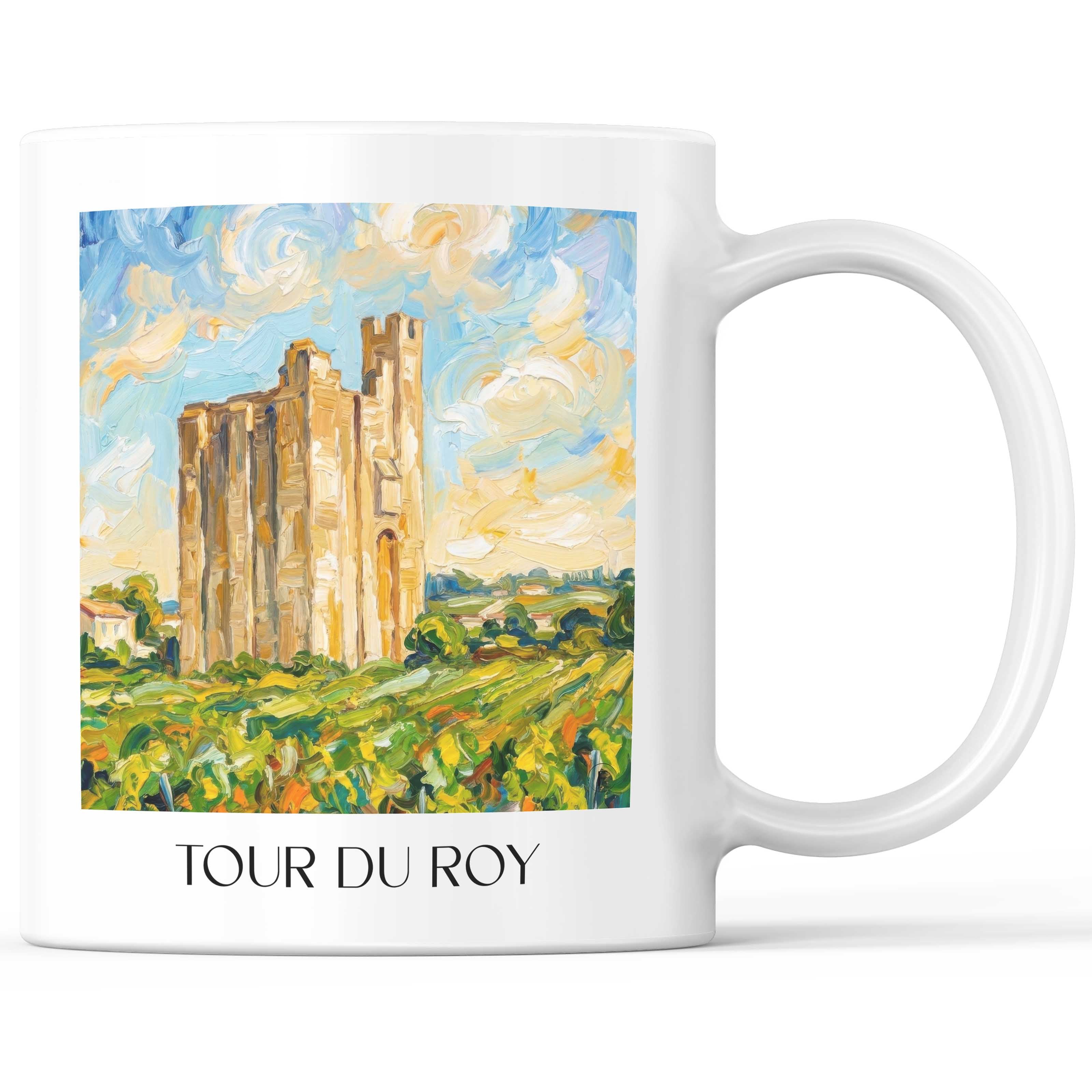 Tour du Roy Kaffeebecher - Saint-Émilion - Frankreich Becher - Kaffeetasse im Ölgemälde Stil