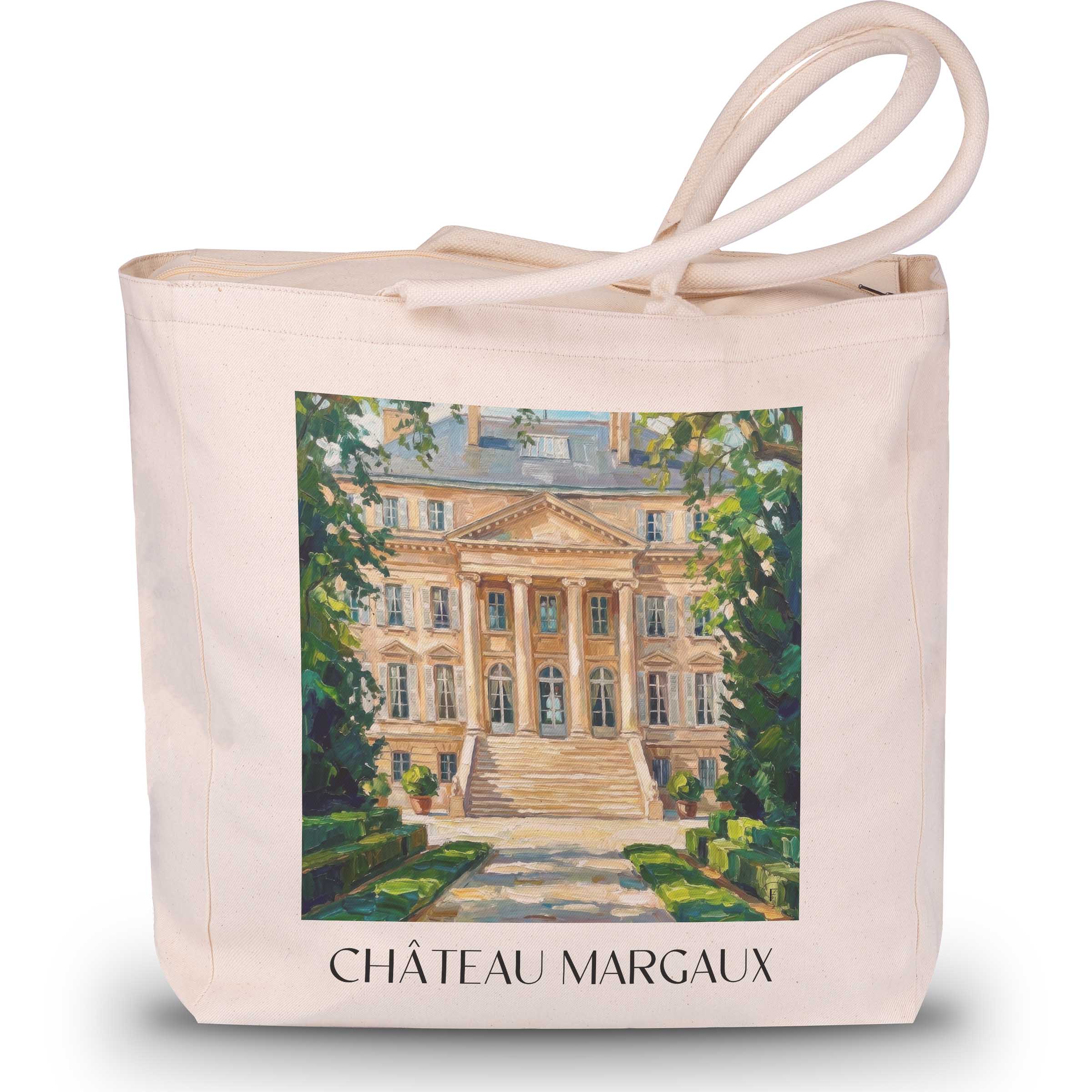 Château Margaux Shopping Tasche - Médoc - Frankreich Tote Bag - Einkaufstasche im Ölgemälde Stil