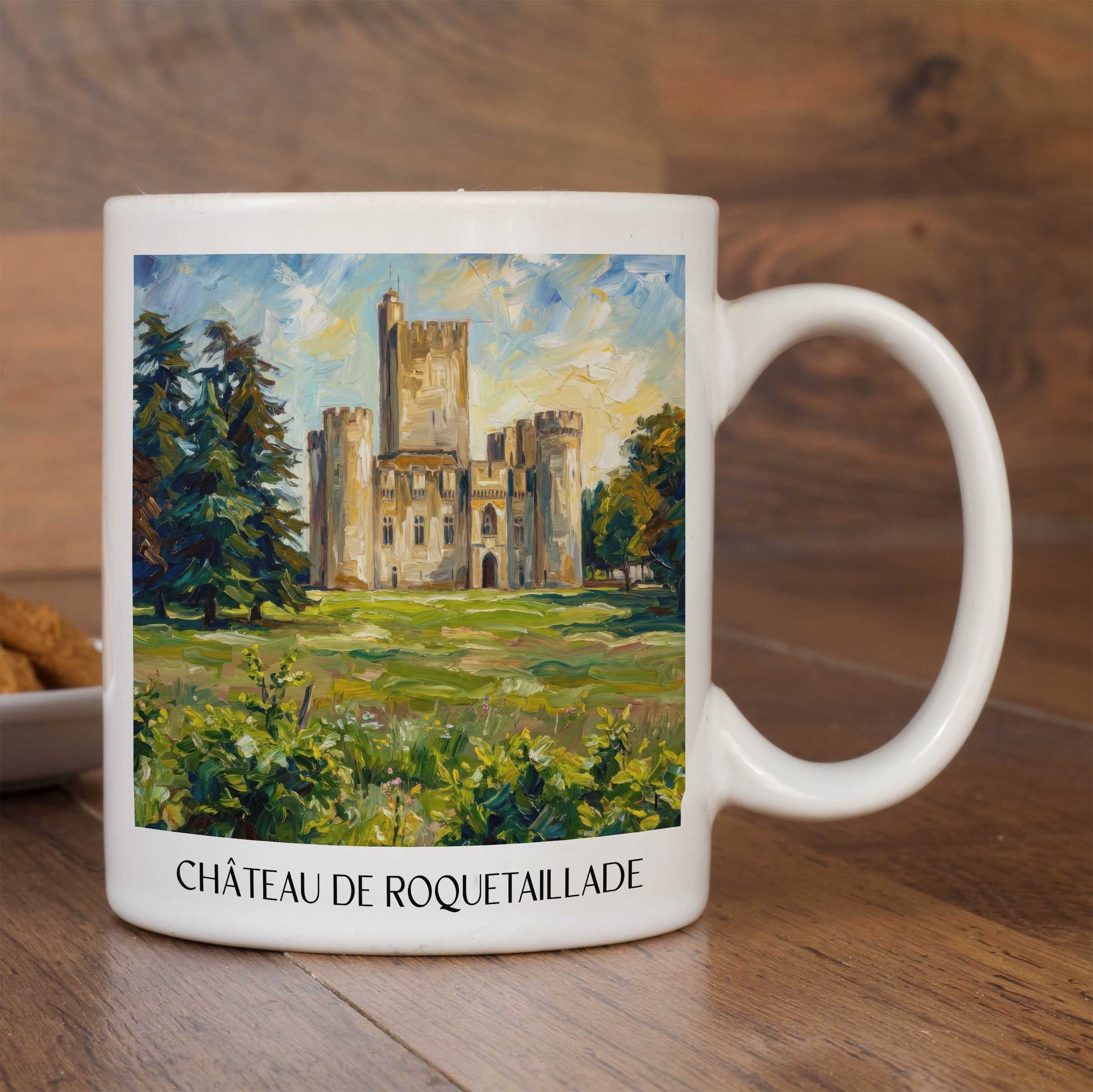 château-de-roquetaillade-entre-deux-mers-frankreich-kaffeebecher-oil-painting-oelgemaelde
