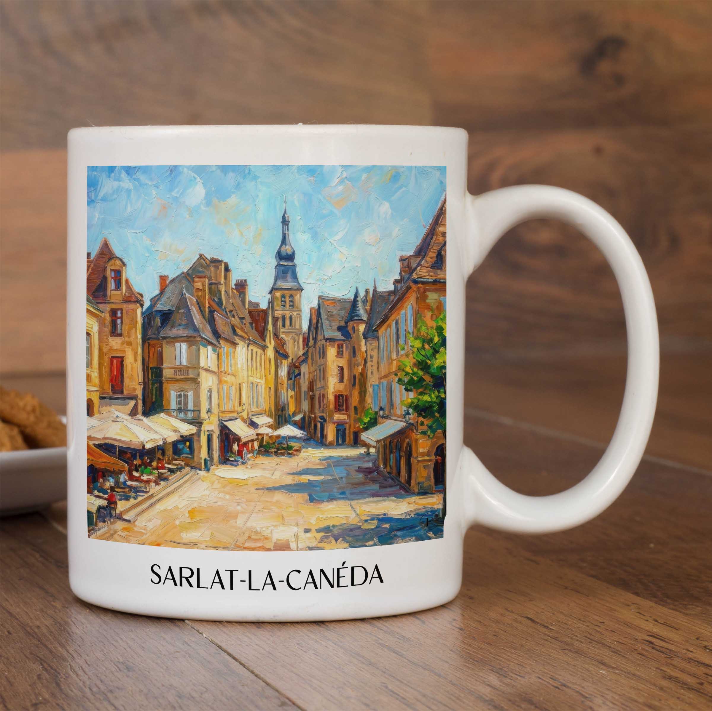 sarlat-la-canéda-périgord-noir-frankreich-kaffeebecher-oil-painting-oelgemaelde