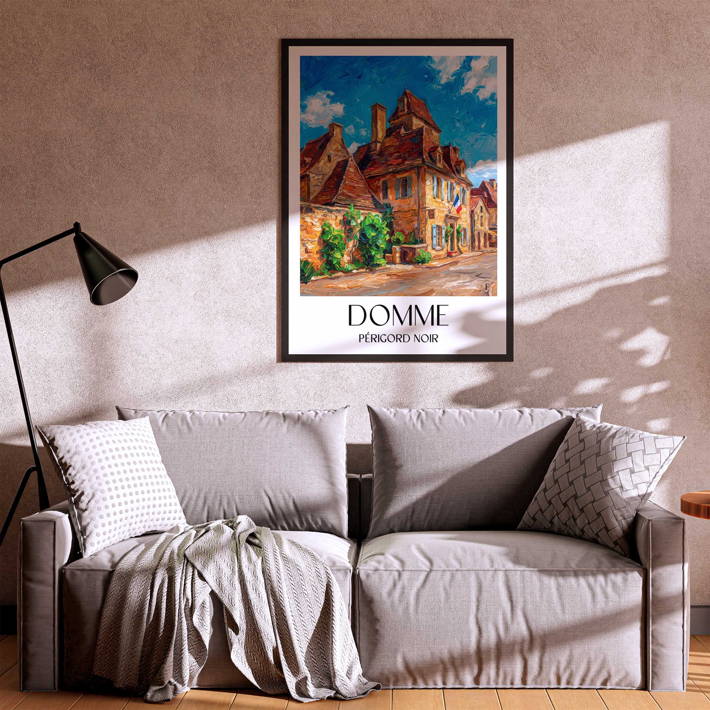 domme-périgord-noir-frankreich-poster-oil-painting-oelgemaelde