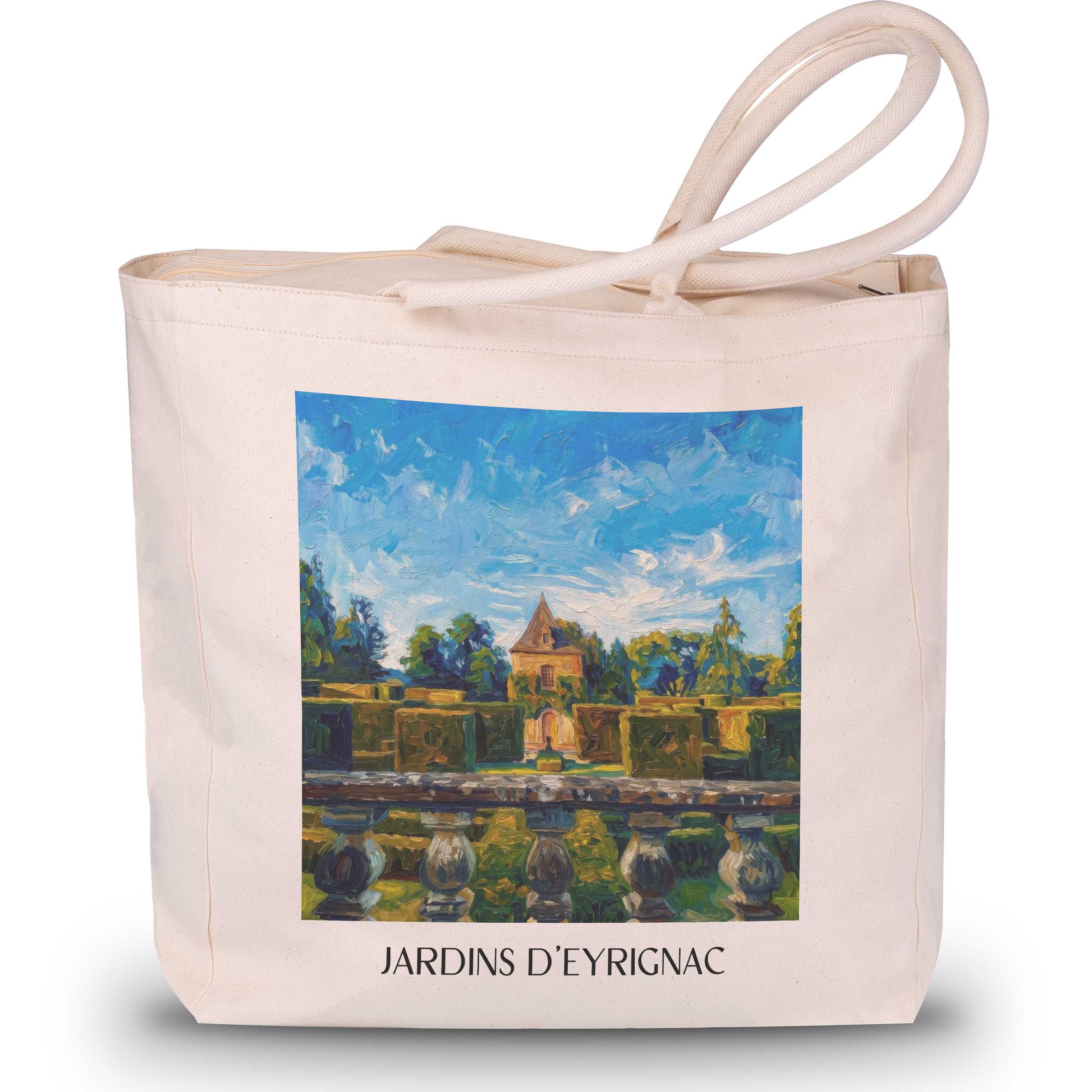 Jardins d'Eyrignac Shopping Tasche - Périgord Noir - Frankreich Tote Bag - Einkaufstasche im Ölgemälde Stil