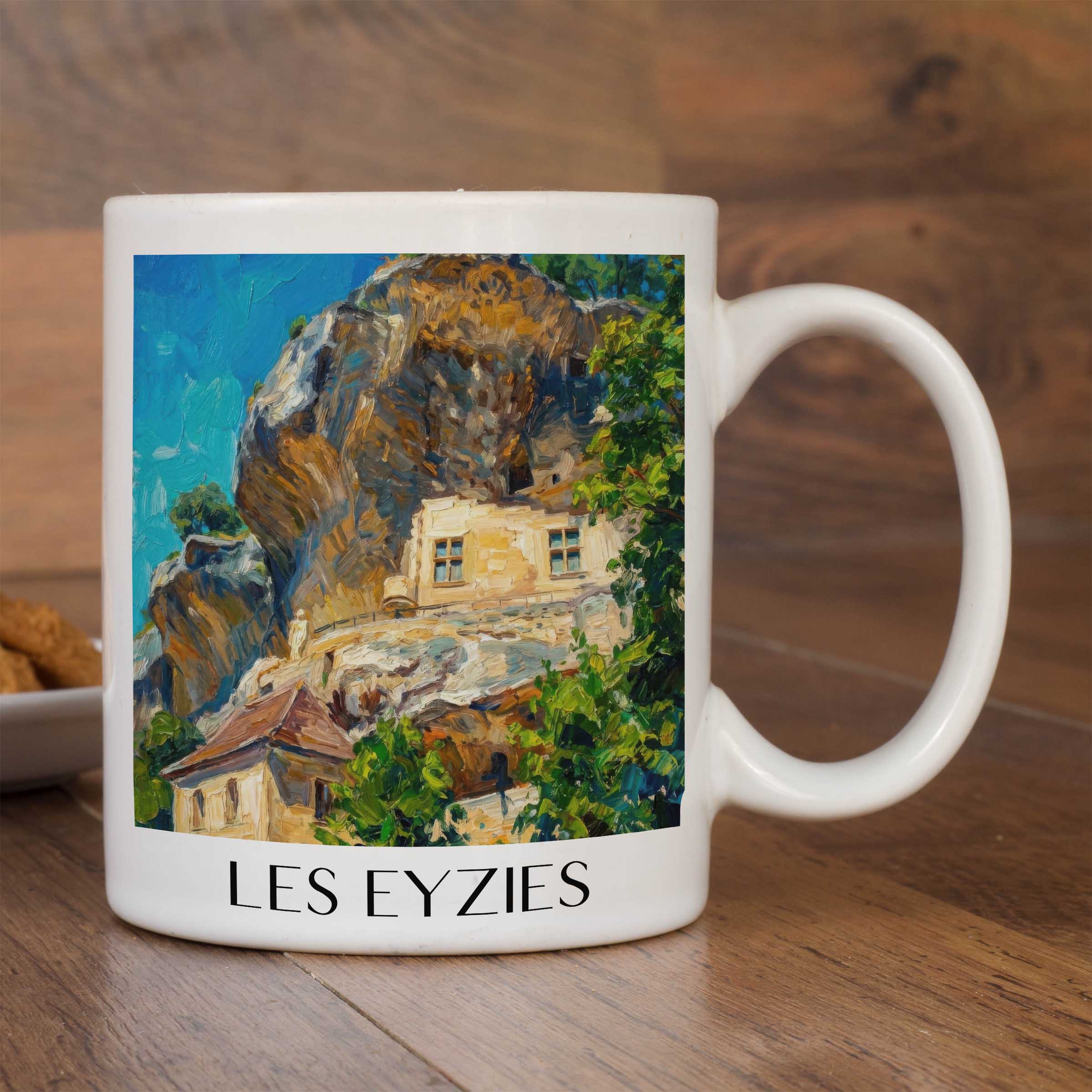 les-eyzies-vallée-de-la-vézère-frankreich-kaffeebecher-oil-painting-oelgemaelde