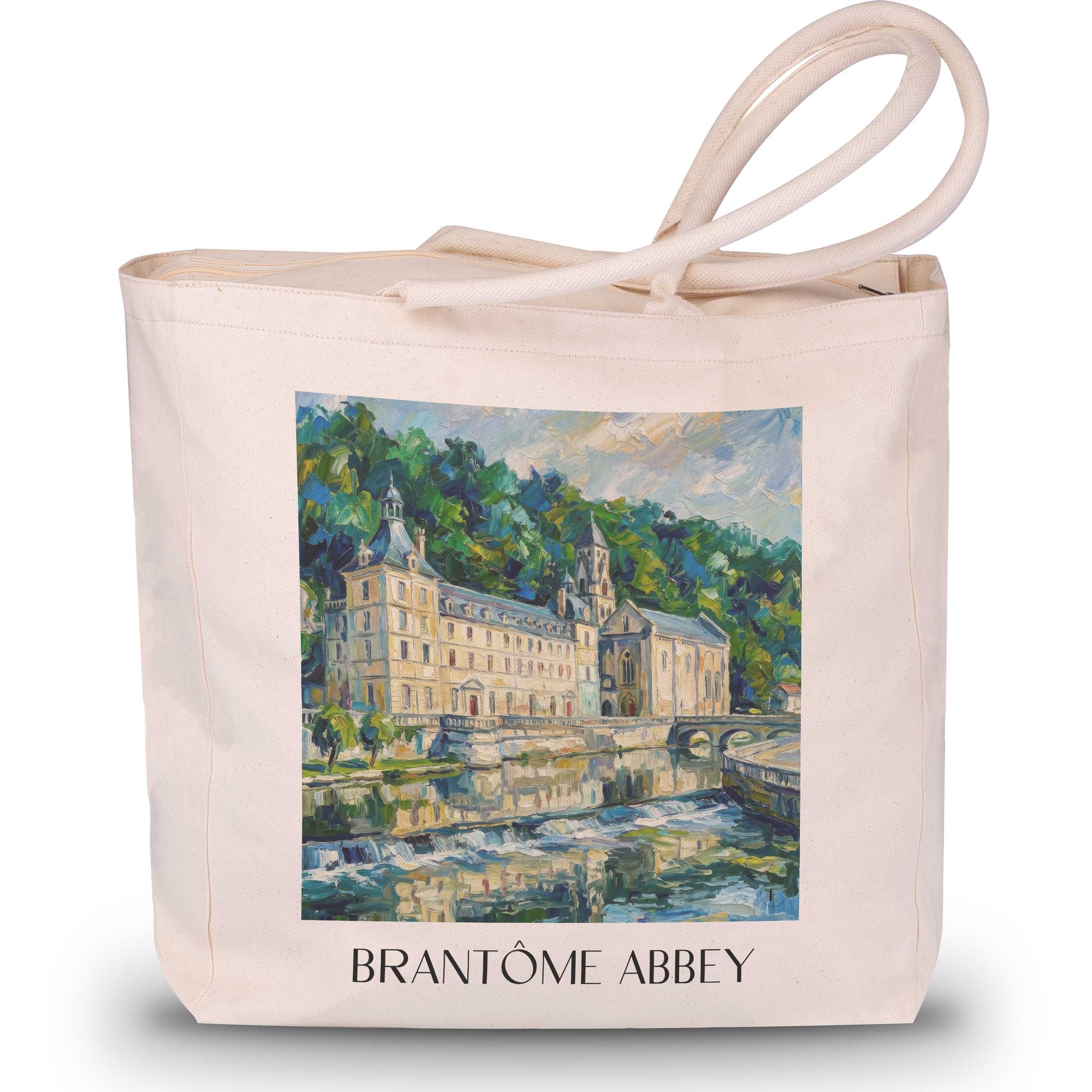 Abbaye de Brantôme Shopping Tasche - Brantôme - Frankreich Tote Bag - Einkaufstasche im Ölgemälde Stil