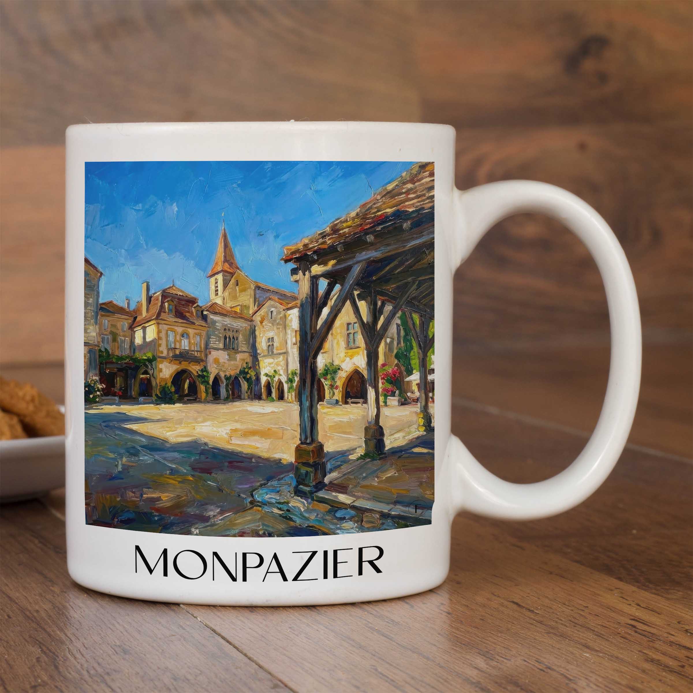 monpazier-périgord-pourpre-frankreich-kaffeebecher-oil-painting-oelgemaelde