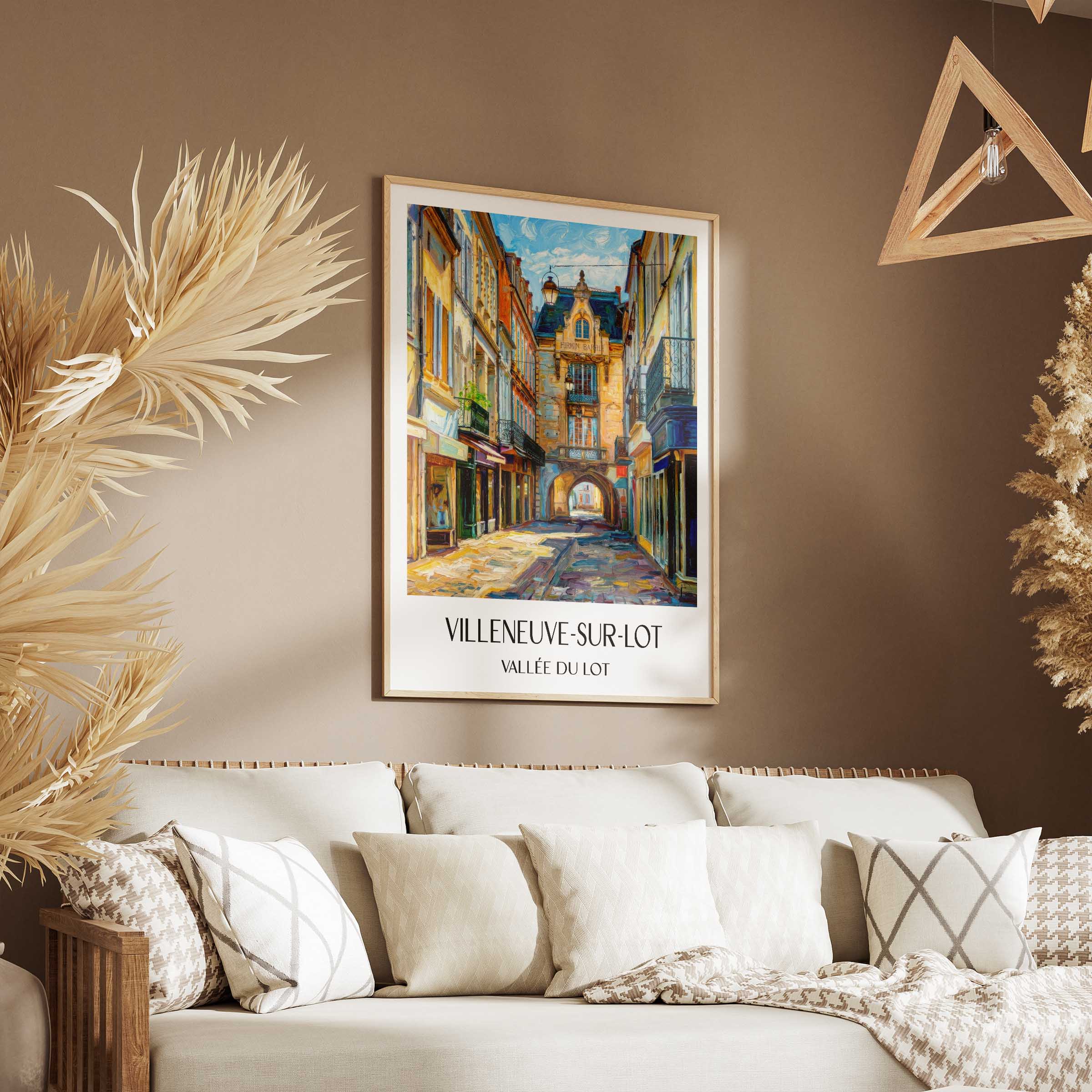 villeneuve-sur-lot-vallée-du-lot-frankreich-poster-oil-painting-oelgemaelde