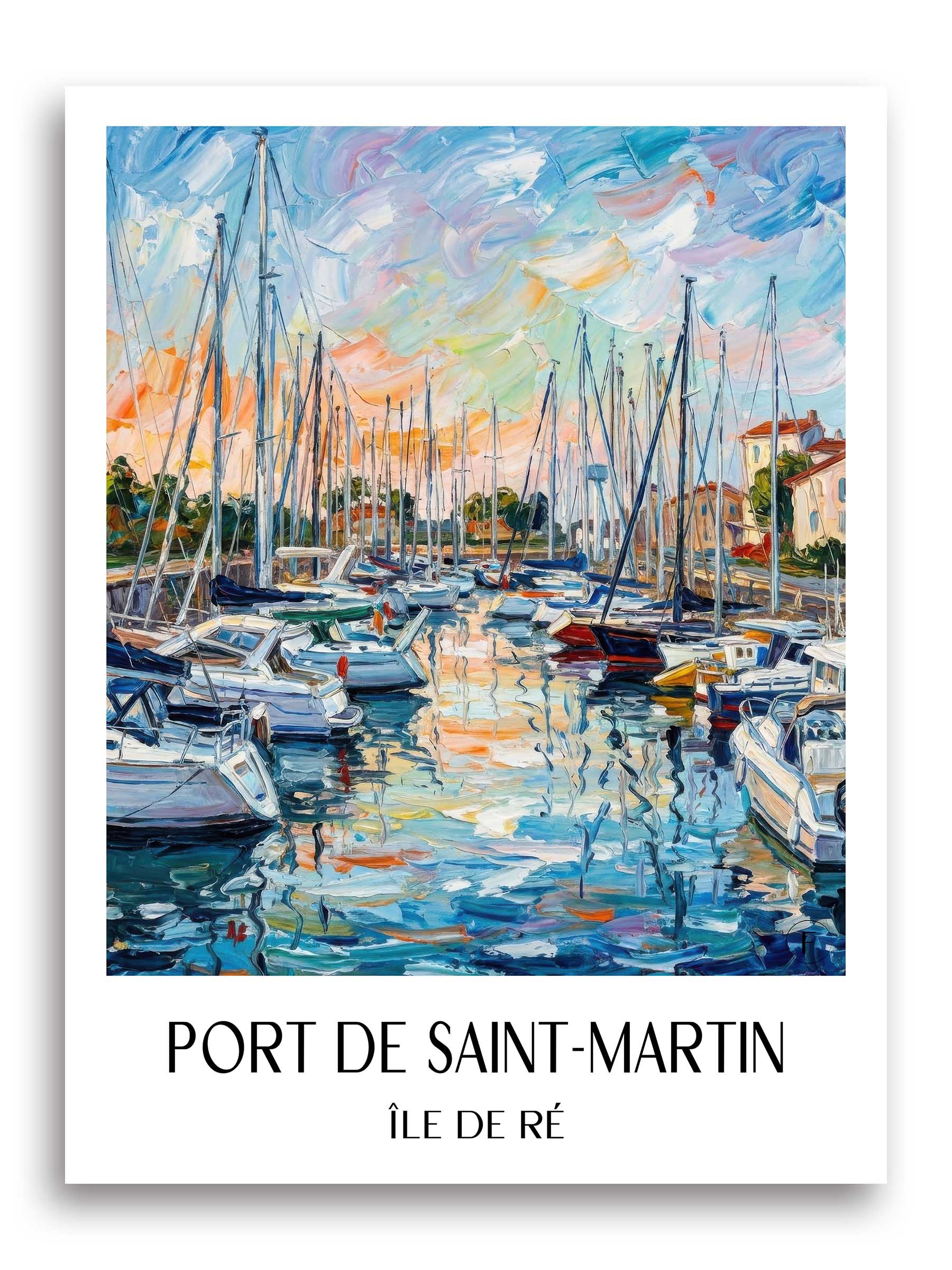 port-de-saint-martin-île-de-ré-frankreich-poster-oil-painting-oelgemaelde