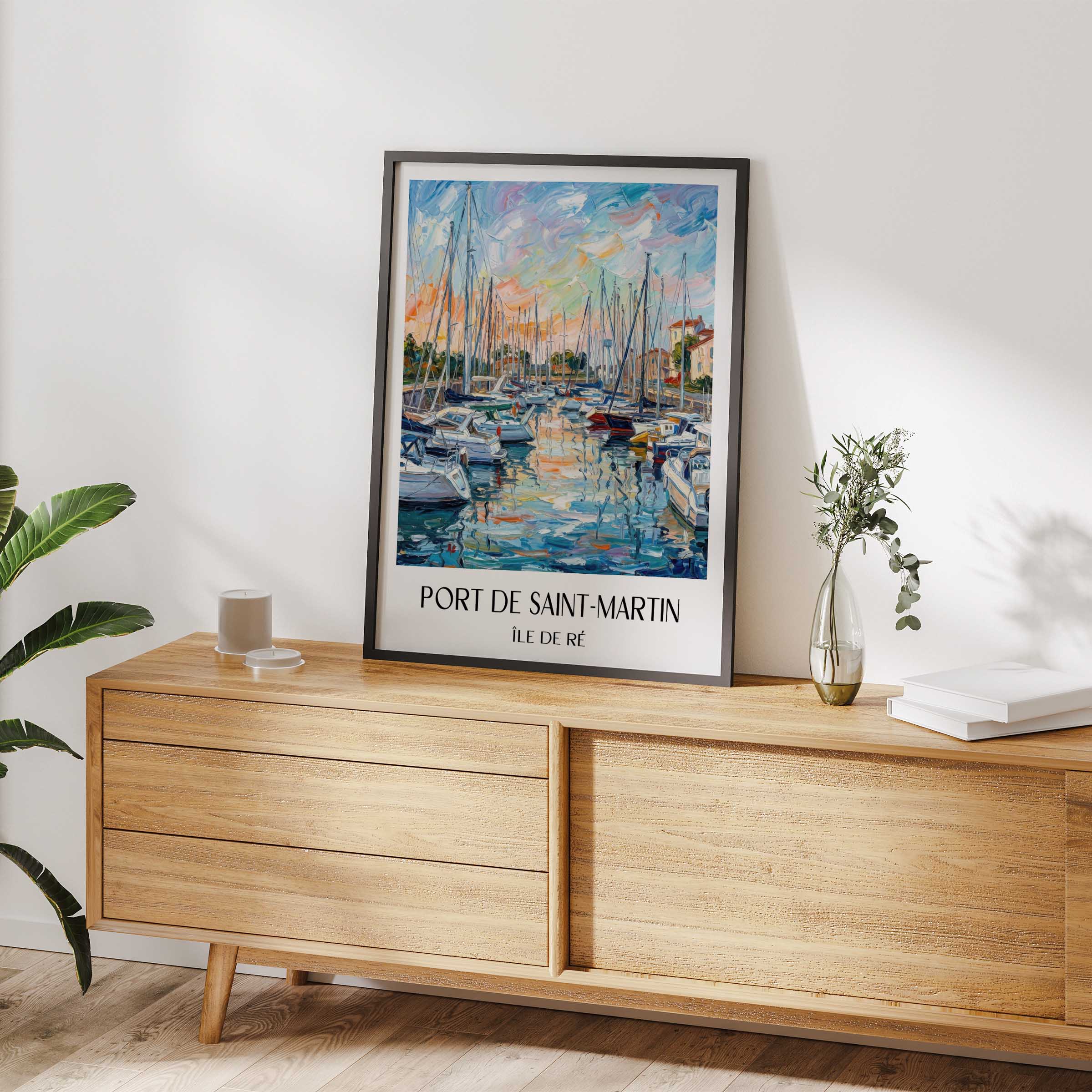 port-de-saint-martin-île-de-ré-frankreich-poster-oil-painting-oelgemaelde
