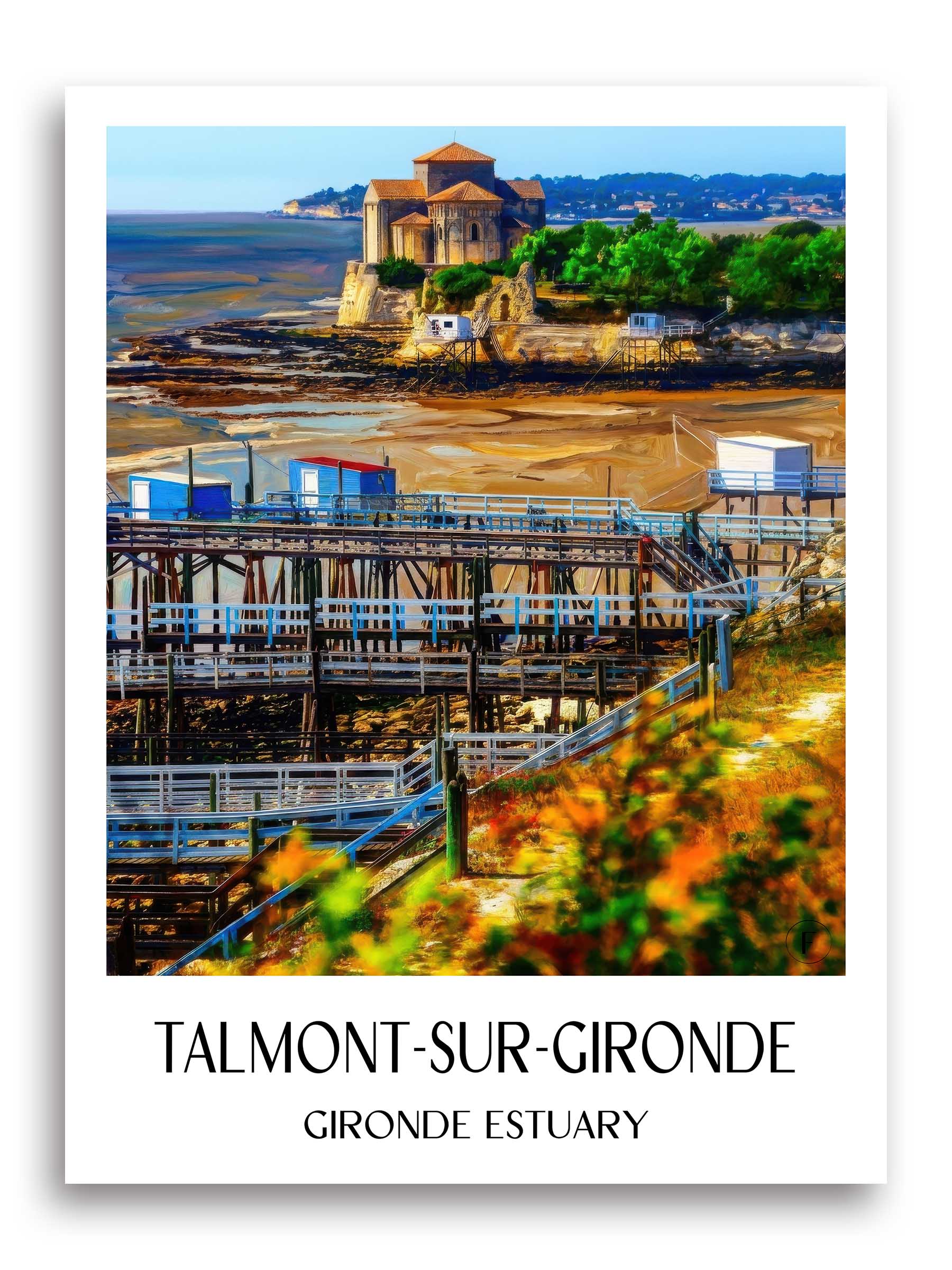 Talmont-sur-Gironde Poster - Estuaire de la Gironde - Frankreich Kunstdruck - Ölgemälde von A4 bis A1
