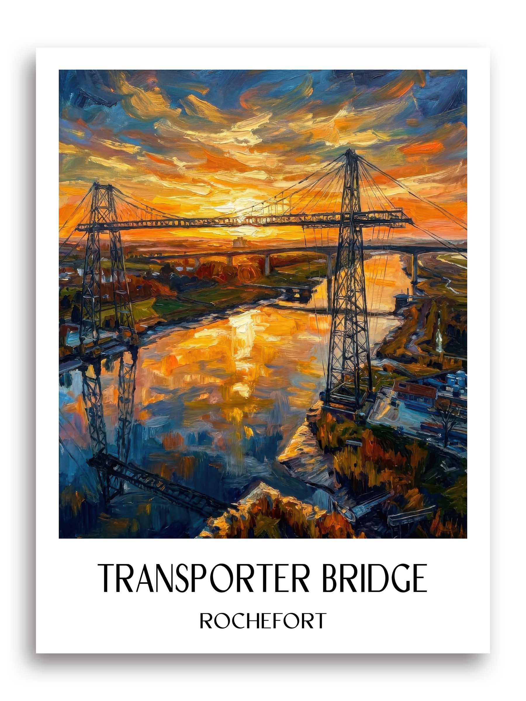 Pont Transbordeur Poster - Rochefort - Frankreich Kunstdruck - Ölgemälde von A4 bis A1