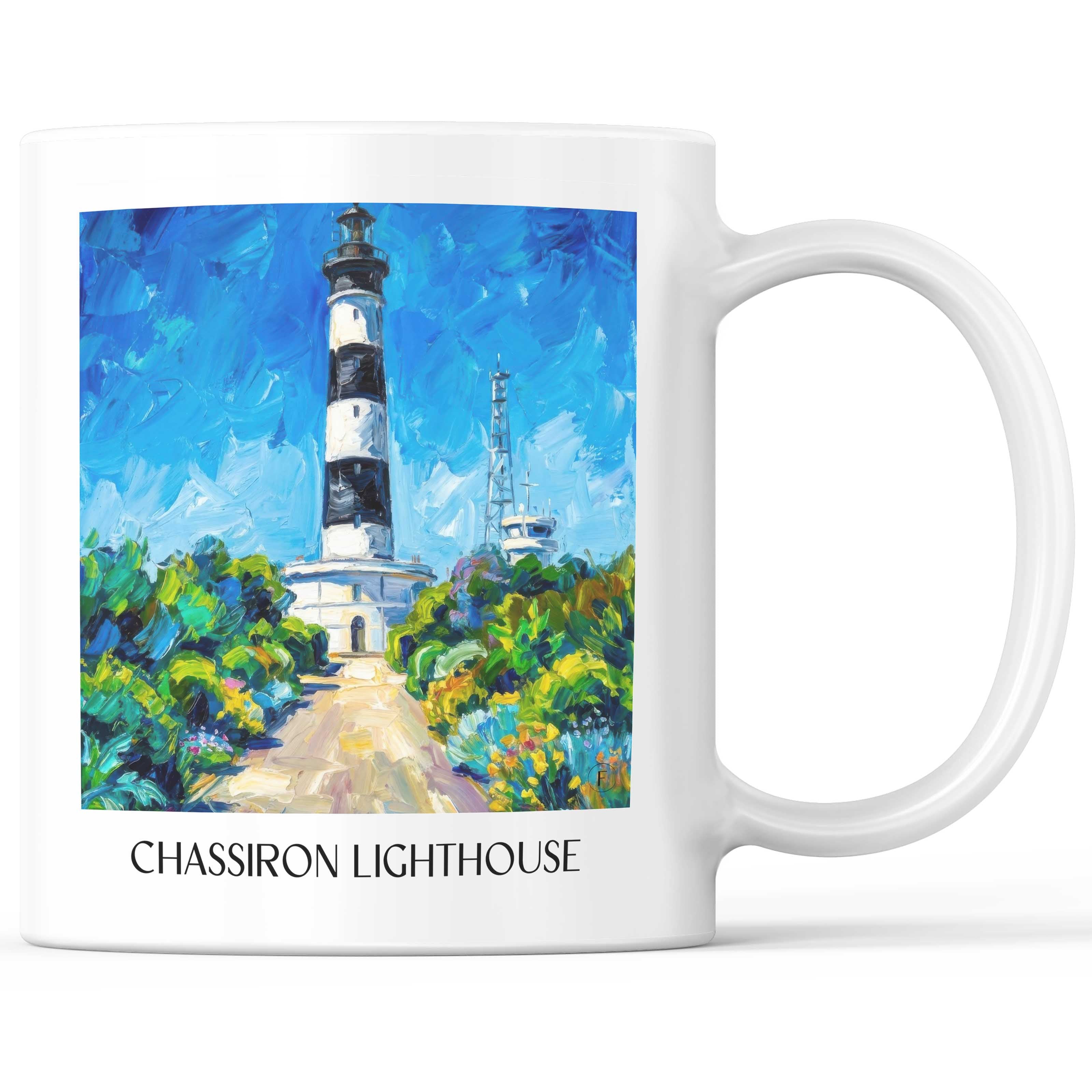 Phare de Chassiron Kaffeebecher - Île d'Oléron - Frankreich Becher - Kaffeetasse im Ölgemälde Stil